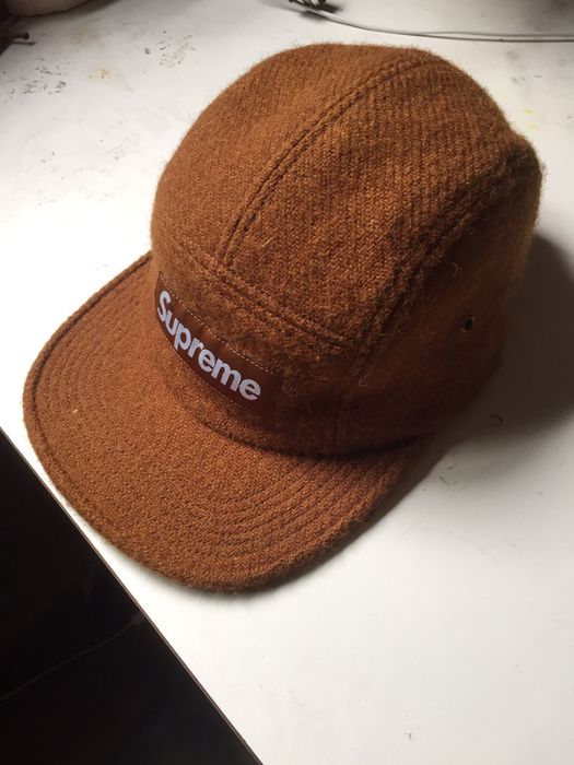 Supreme Harris Tweed Wool Featherweight Camp Cap (brown) | Grailed