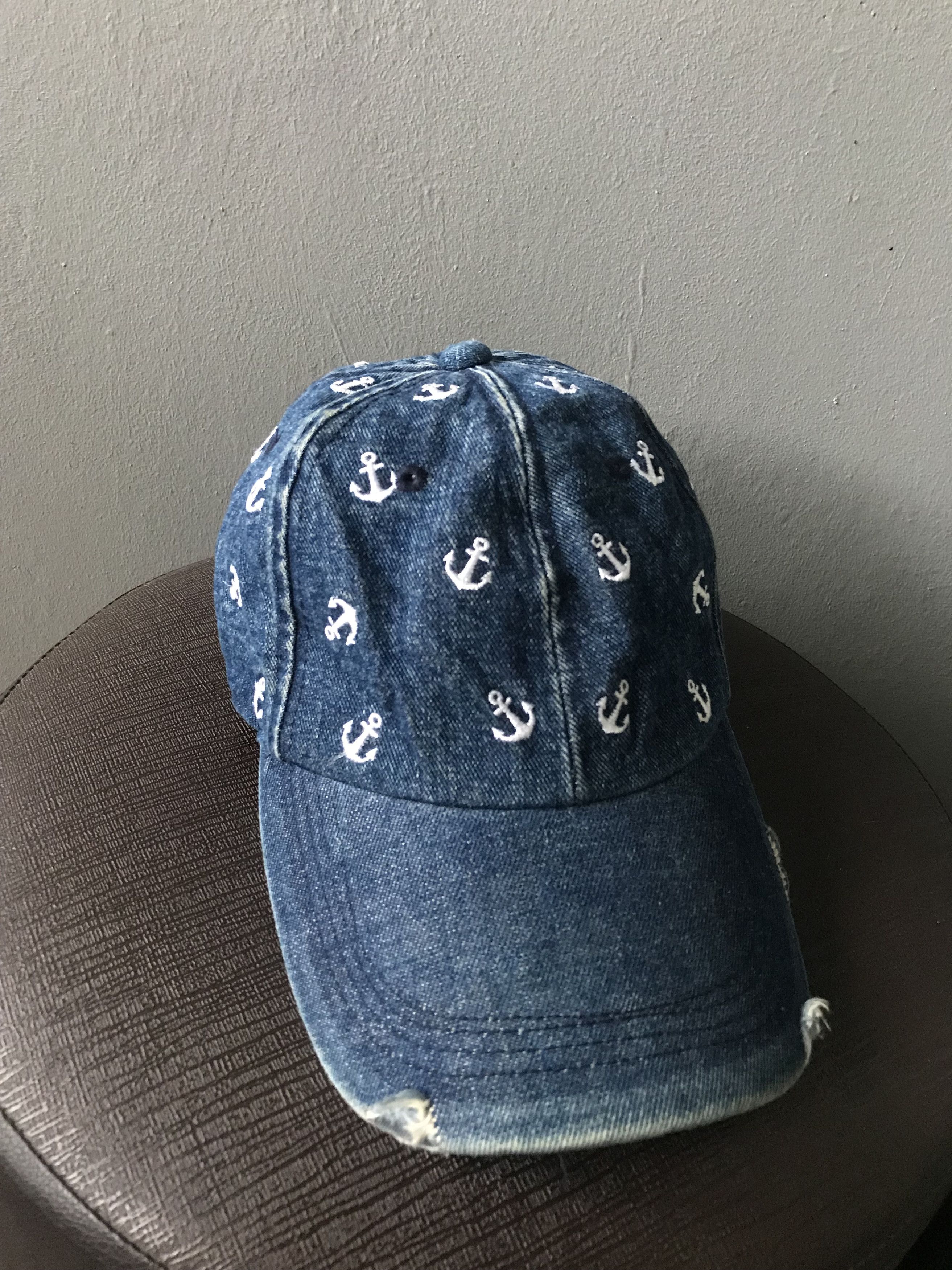 Japanese Brand Rare!! Beams Plus Multi Anchor Denim Caps nice design Size ONE SIZE - 2 Thumbnail