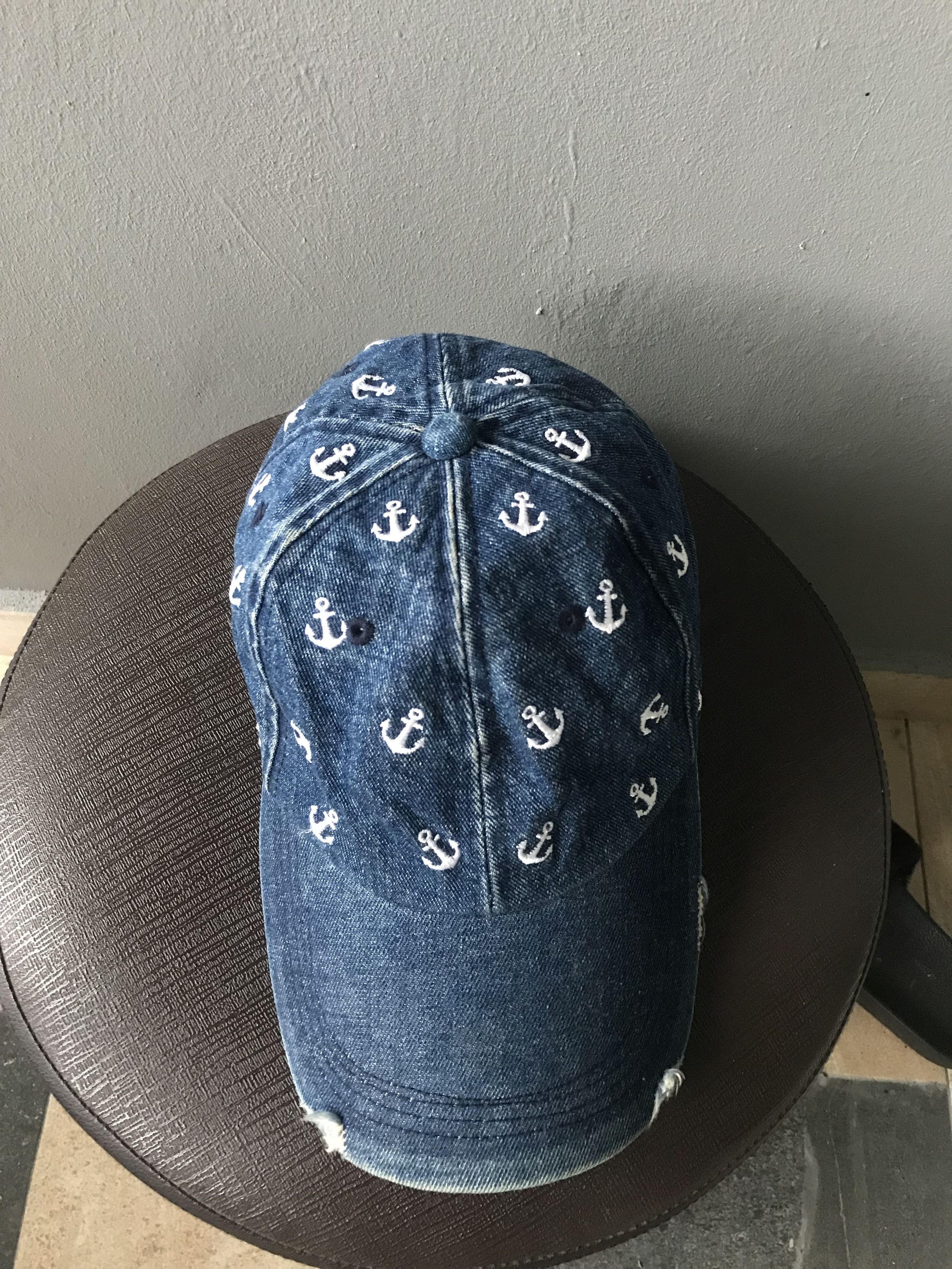 Japanese Brand Rare!! Beams Plus Multi Anchor Denim Caps nice design Size ONE SIZE - 4 Thumbnail