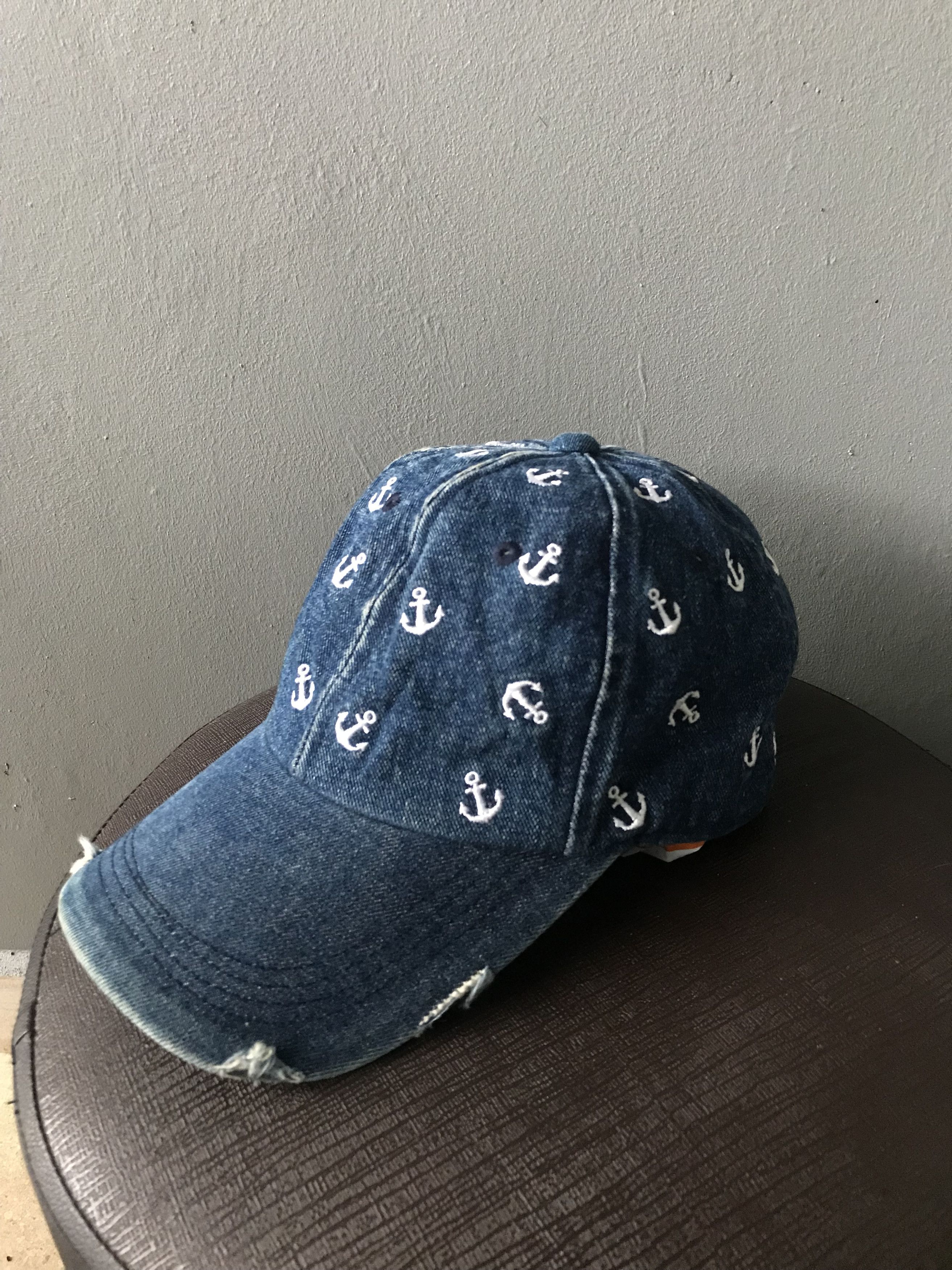 Japanese Brand Rare!! Beams Plus Multi Anchor Denim Caps nice design Size ONE SIZE - 1 Thumbnail