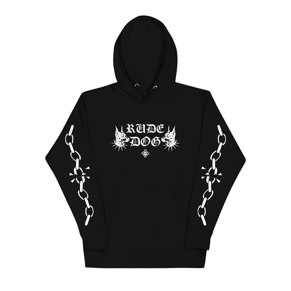 Xavier Wulf Rude Dog heavy-weight cotton hoodie.
