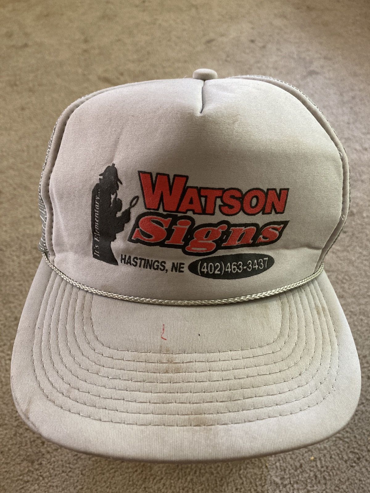 Vintage Watson Signs Hasting Nebraska trucker vintage hat cap mesh 👀