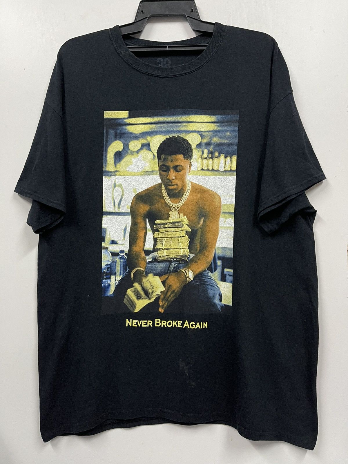 NBA Young Boy Never Broke Again Rapper Faded Rap Tee Size US XL / EU 56 / 4 - 1 Thumbnail