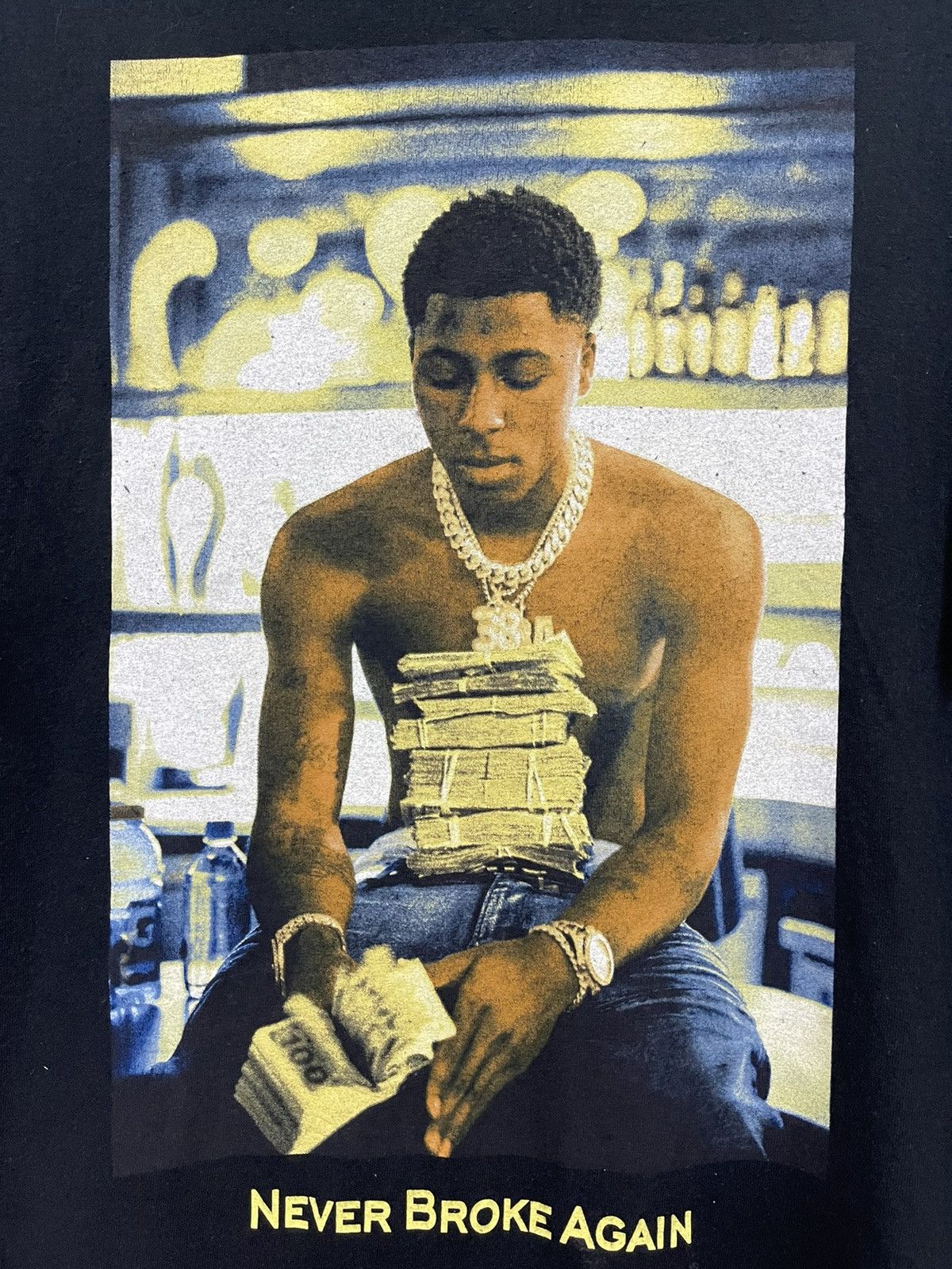 NBA Young Boy Never Broke Again Rapper Faded Rap Tee Size US XL / EU 56 / 4 - 2 Thumbnail
