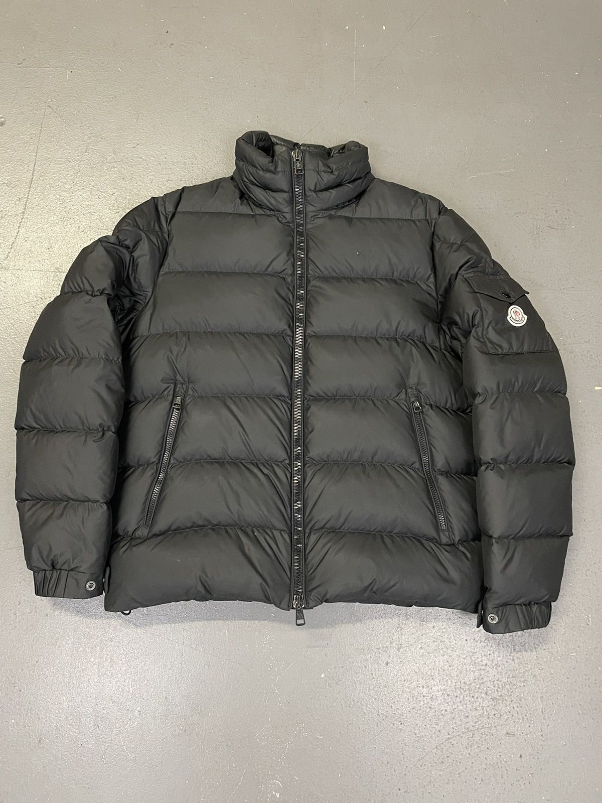 Image of Moncler Black Maya Puffer Down Jacket, Men's (Size XL)