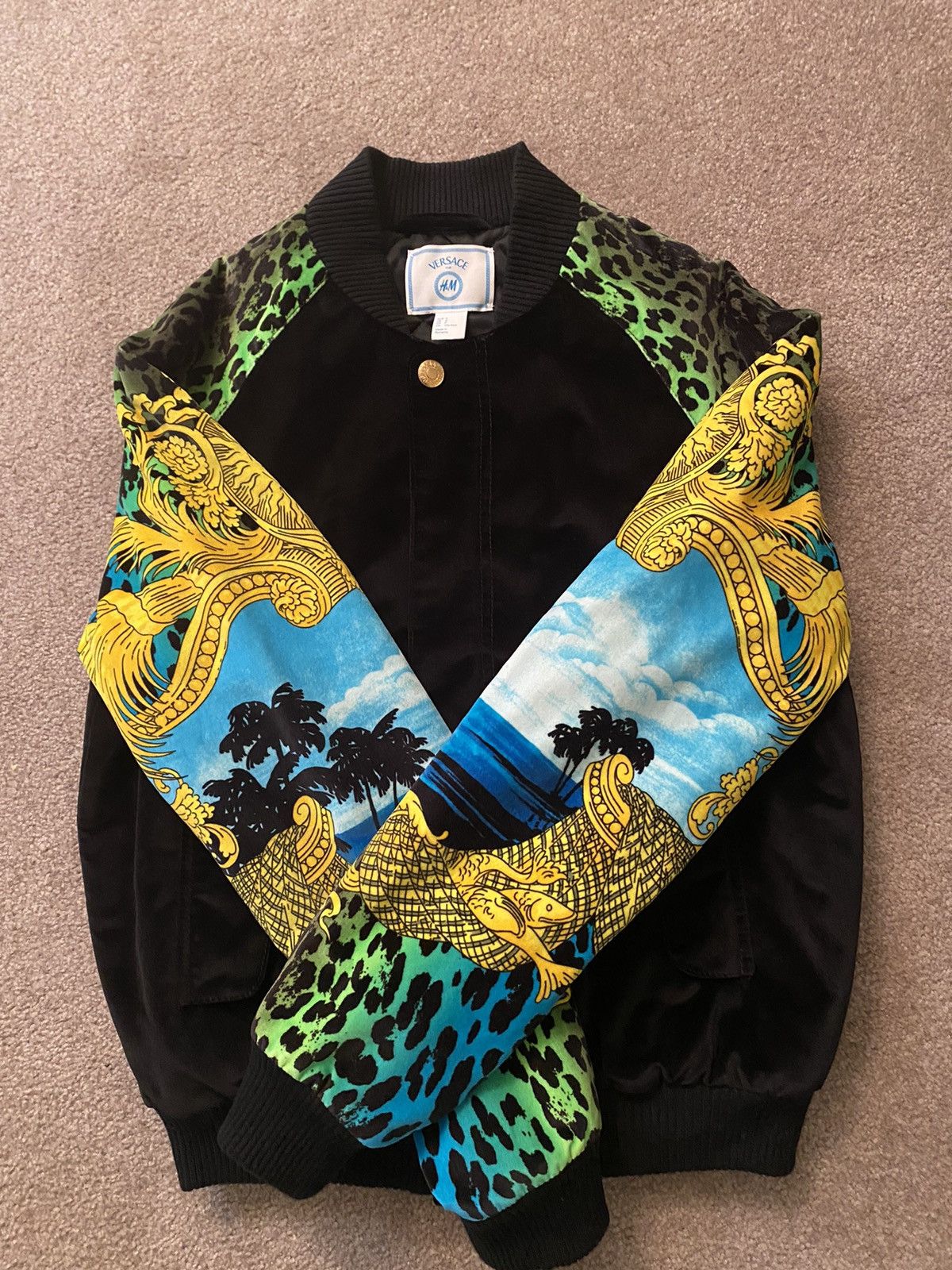 H&m x versace bomber sale