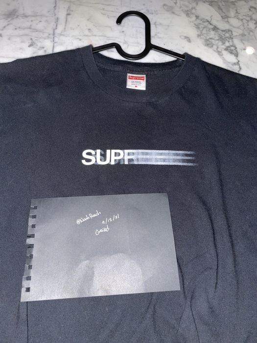 Supreme Supreme Motion Logo Tee Black | Grailed