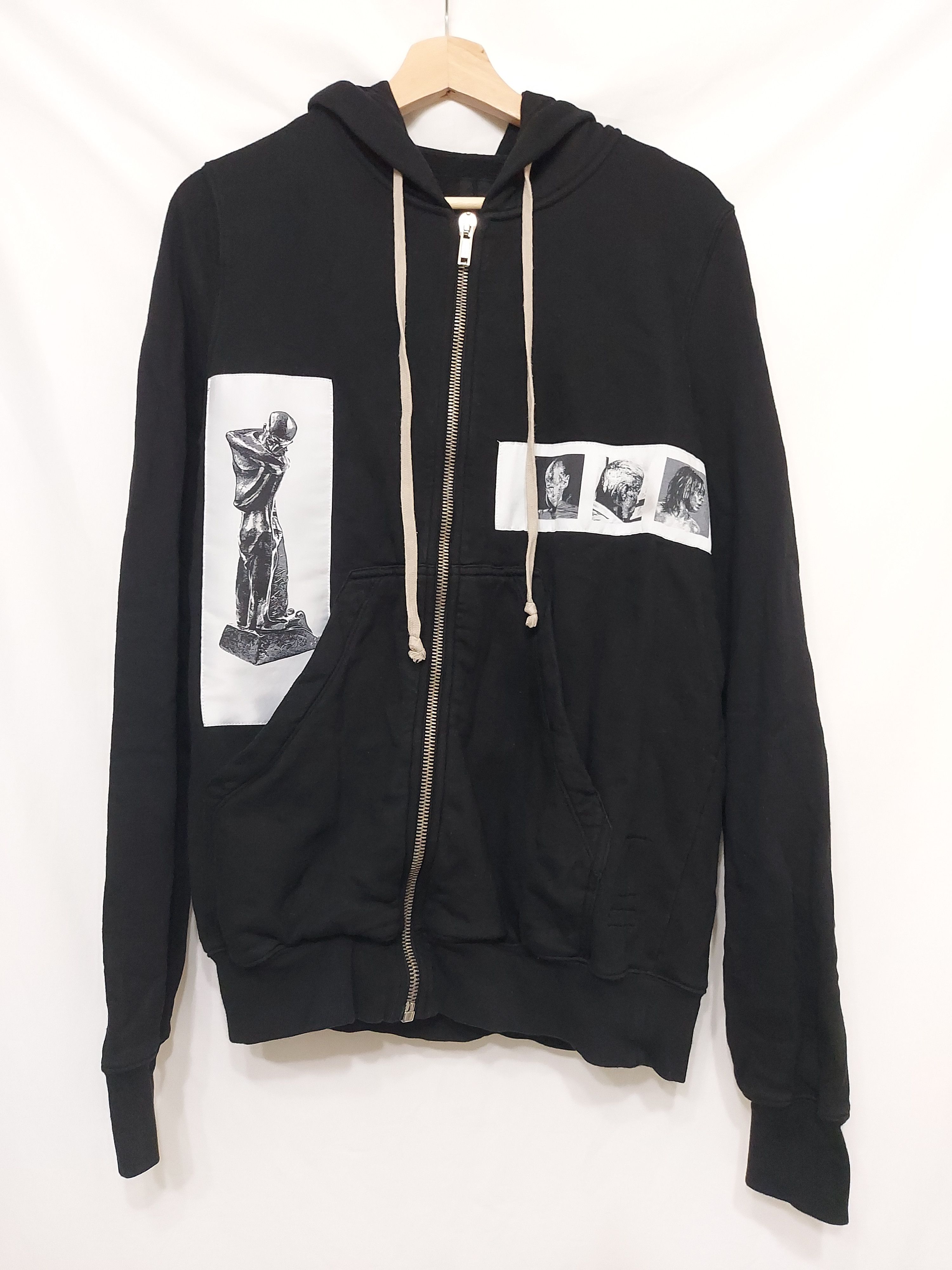 Drkshdw rick owens 16ss M パッチ パーカー アーカイブ Rick Owens × Rick Owens Drkshdw SS16 Patch Jason Zip Up Hoodie