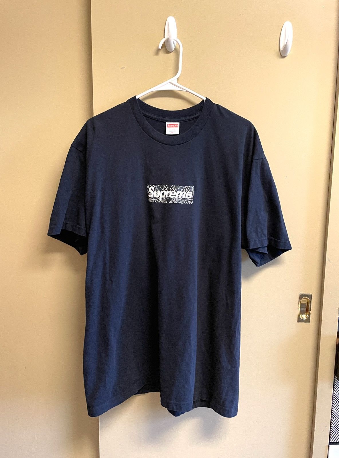 Supreme Bandana Box Logo Tee Navy