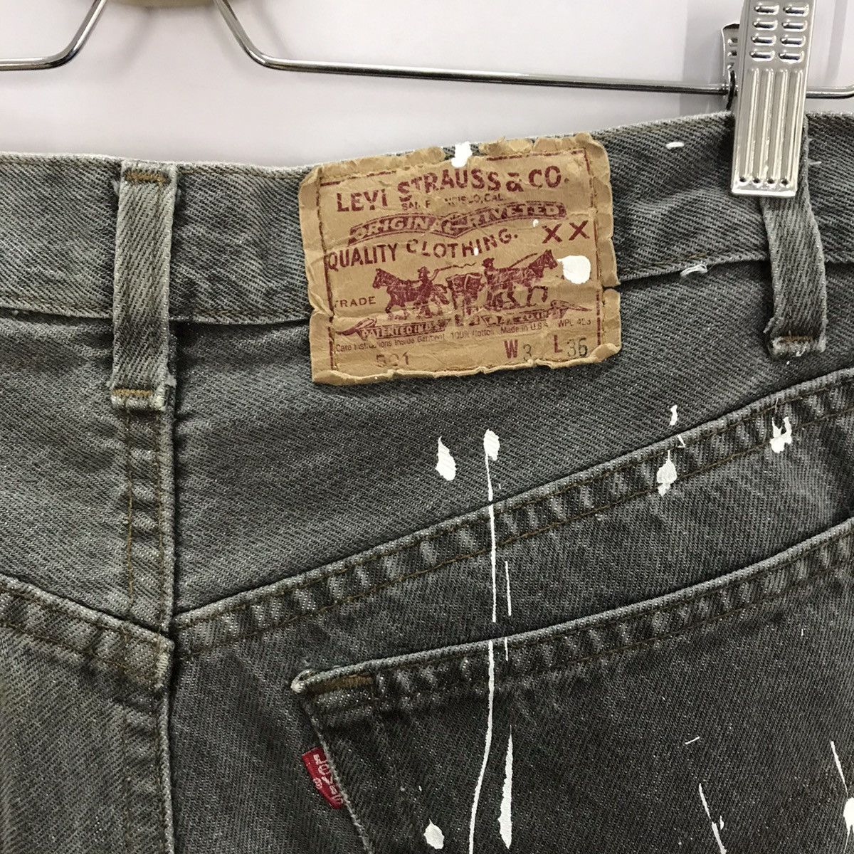 Levi's × Levi's Vintage Clothing Levi’s 501 Splatter painted Helmut Lang Style denim pant Size US 30 / EU 46 - 6 Thumbnail
