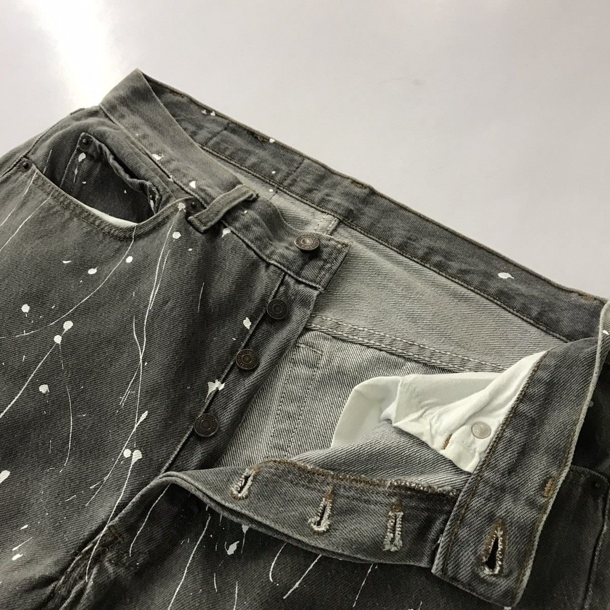 Levi's × Levi's Vintage Clothing Levi’s 501 Splatter painted Helmut Lang Style denim pant Size US 30 / EU 46 - 10 Thumbnail