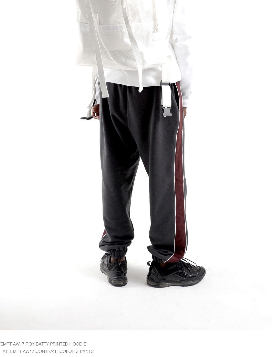 Japanese Brand Attempt Contrast Color Sweatpants Size US 30 / EU 46 - 1 Thumbnail