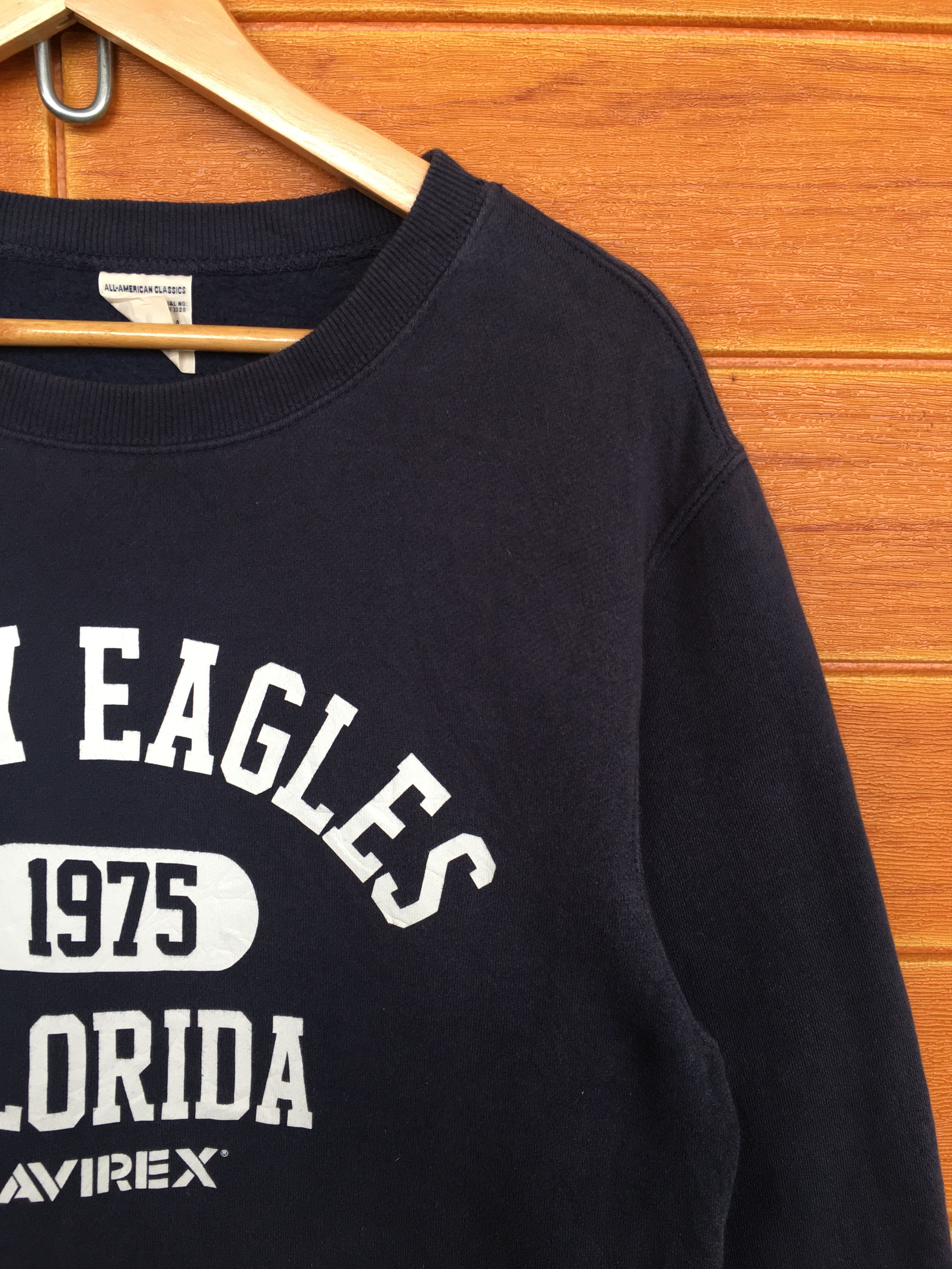 Avirex Vintage 90s AVIREX Usa Navy Eagles Florida 1975 Sweatshirt Size US M / EU 48-50 / 2 - 3 Thumbnail