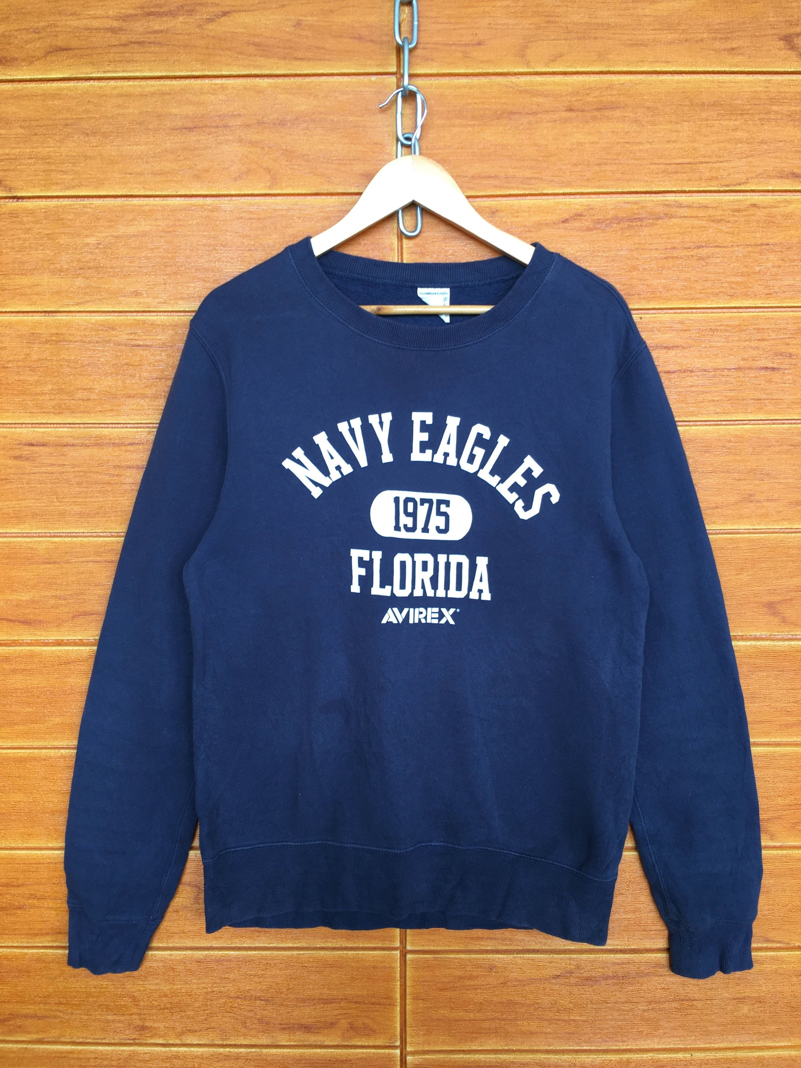 Avirex Vintage 90s AVIREX Usa Navy Eagles Florida 1975 Sweatshirt Size US M / EU 48-50 / 2 - 1 Thumbnail