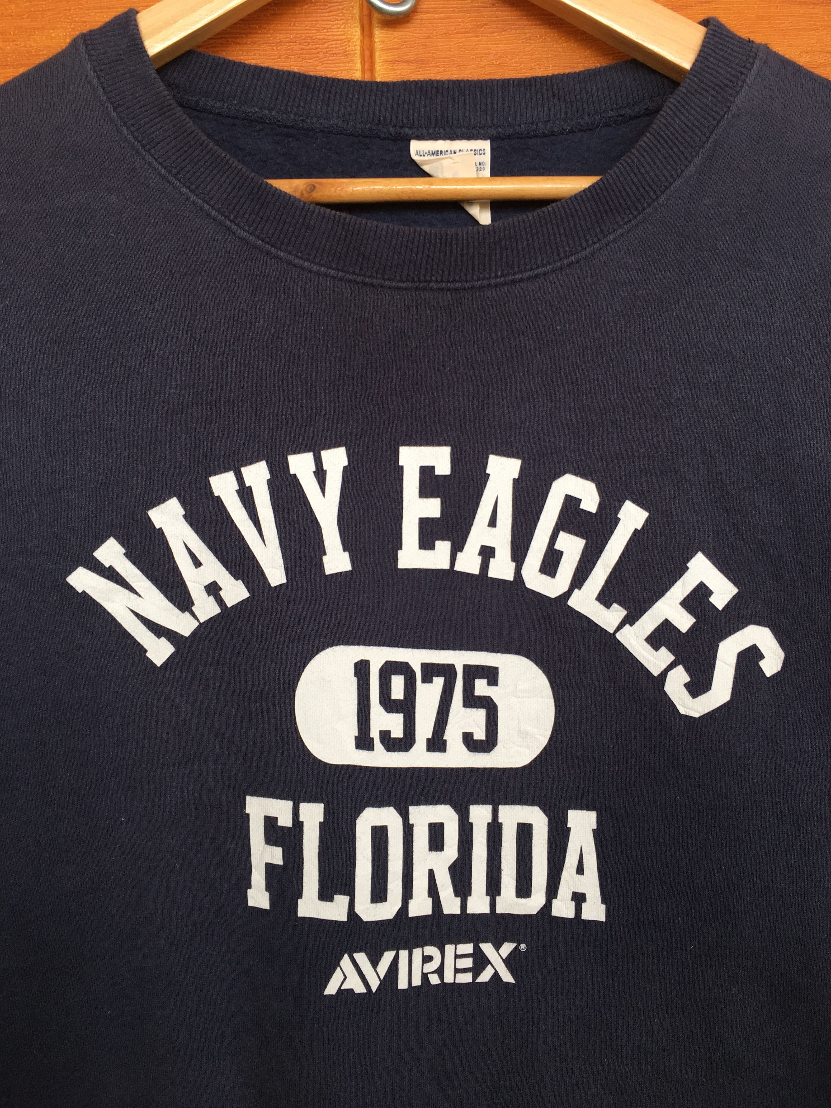Avirex Vintage 90s AVIREX Usa Navy Eagles Florida 1975 Sweatshirt Size US M / EU 48-50 / 2 - 6 Thumbnail