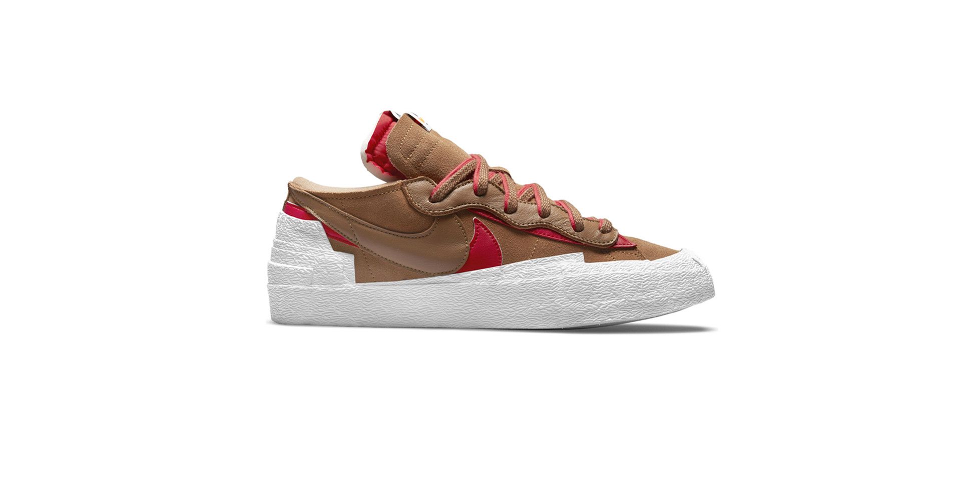 Nike × Sacai Blazer Low - British Tan / Uni Red Size US 9 / EU 42 - 4 Thumbnail
