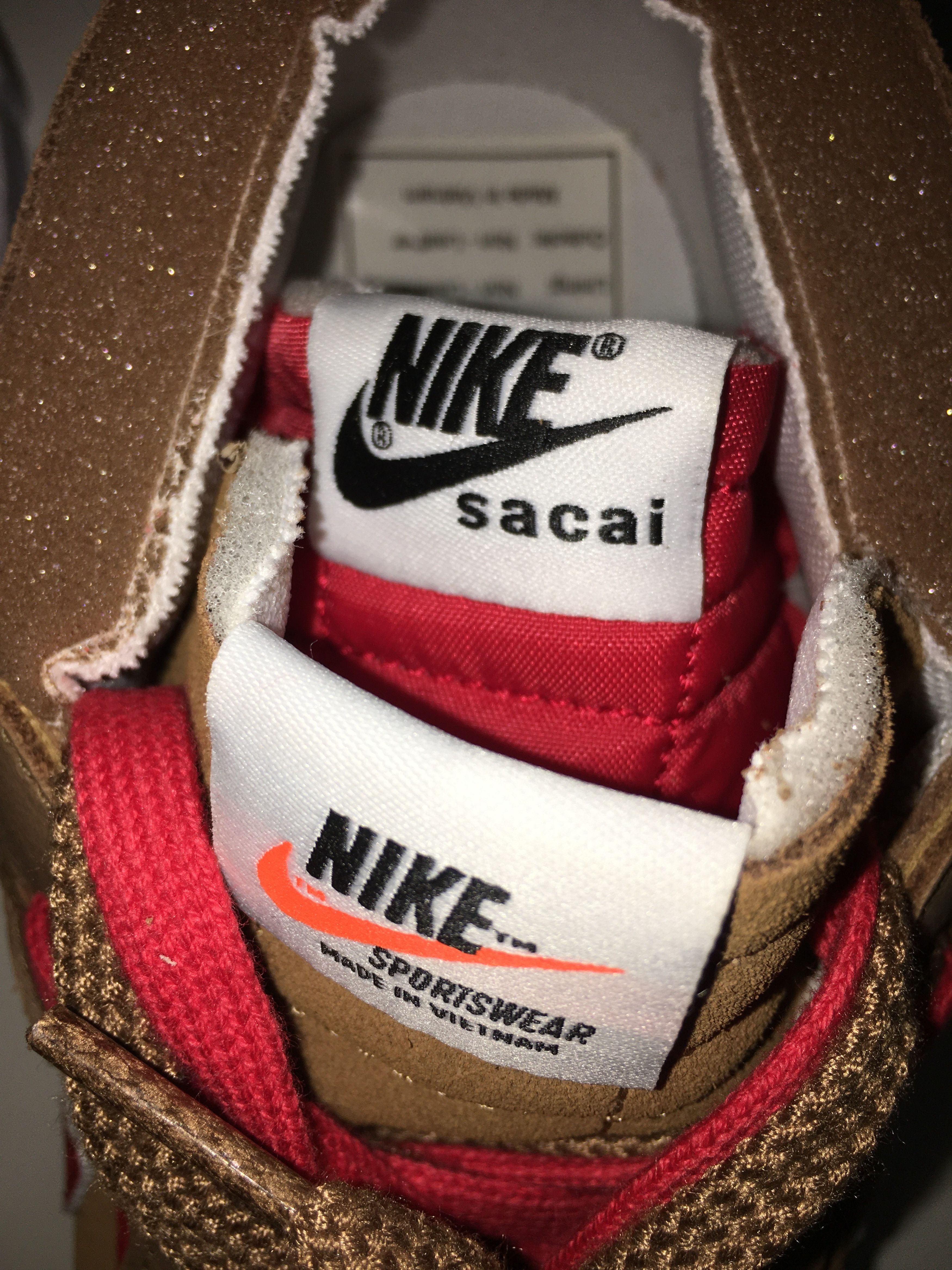 Nike × Sacai Blazer Low - British Tan / Uni Red Size US 9 / EU 42 - 8 Thumbnail
