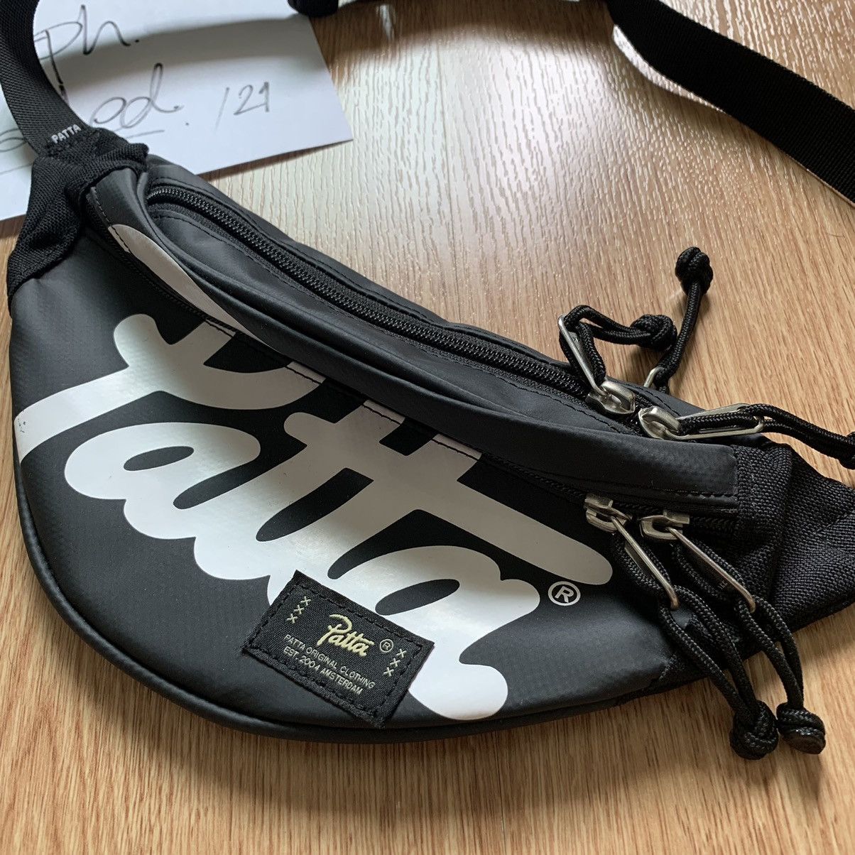 Rare Patta Leather Black Waist Bag