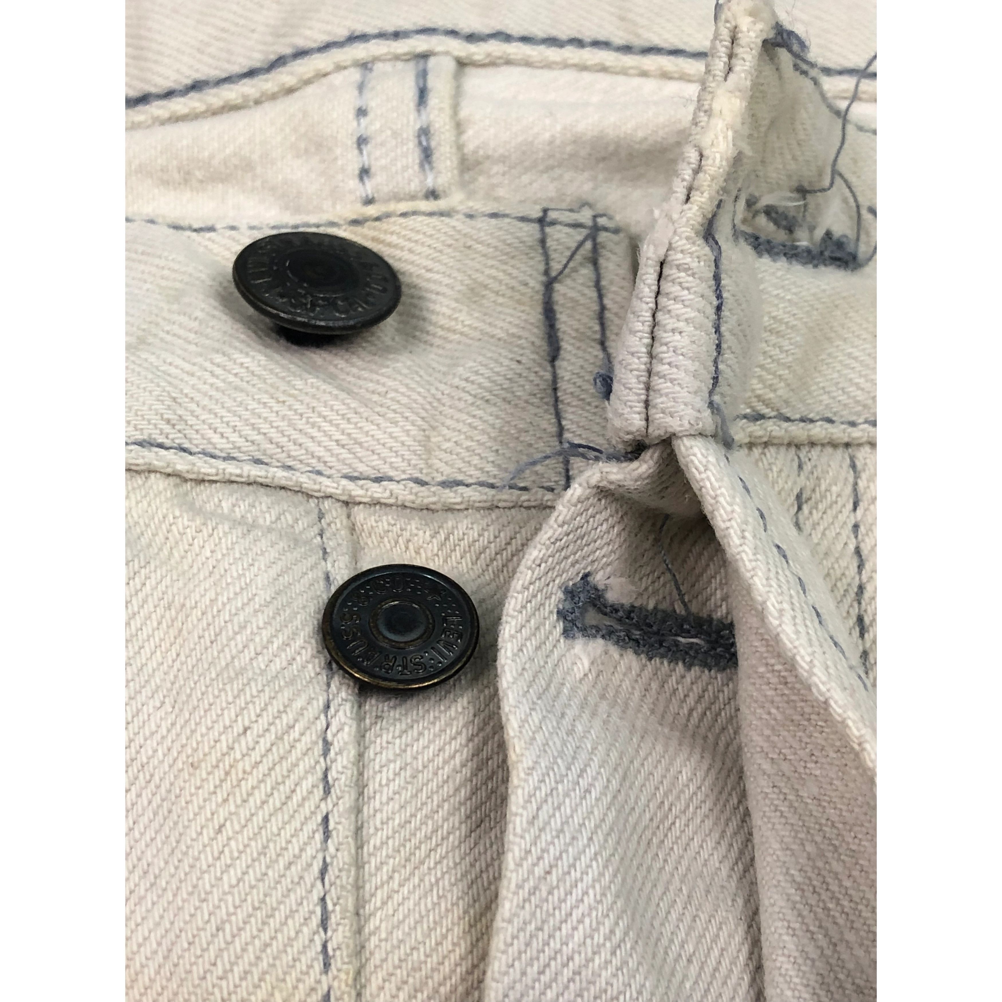 Levi's Vintage 90s 501 Levis Jeans Washed DP0513 Size US 35 - 7 Thumbnail