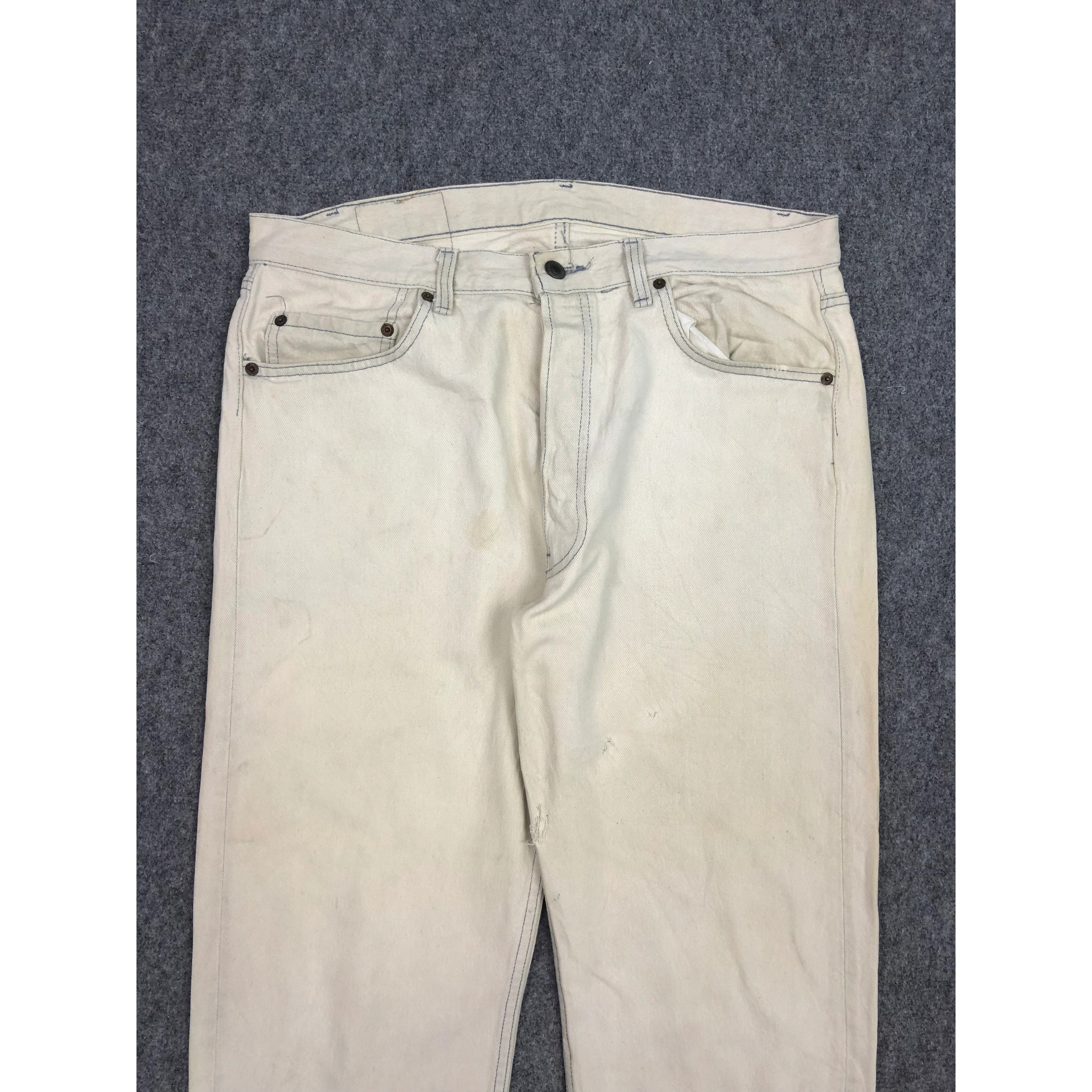 Levi's Vintage 90s 501 Levis Jeans Washed DP0513 Size US 35 - 3 Thumbnail