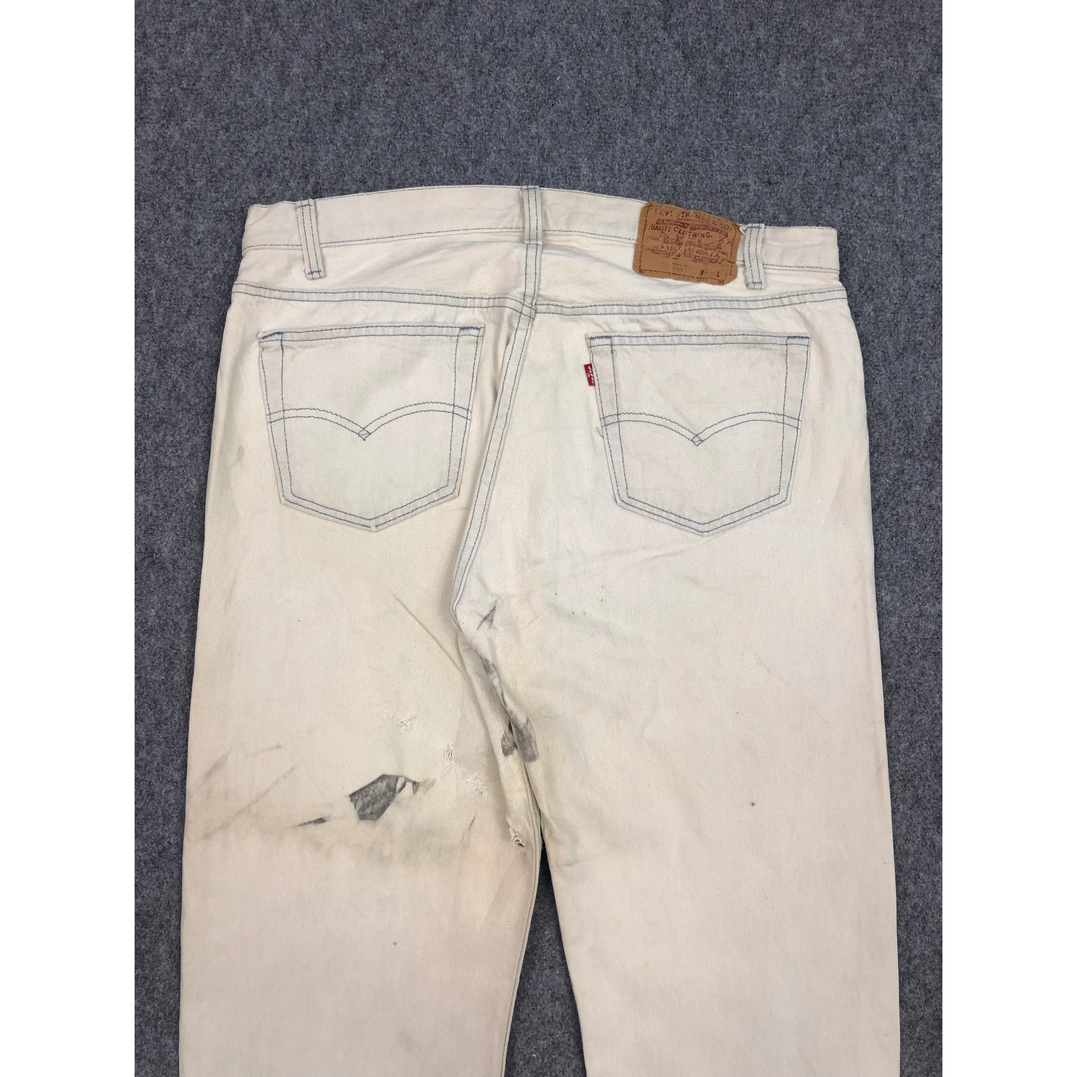 Levi's Vintage 90s 501 Levis Jeans Washed DP0513 Size US 35 - 4 Thumbnail