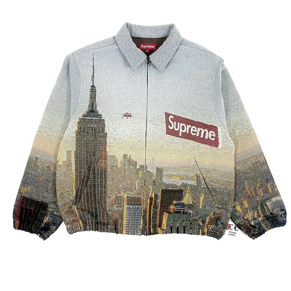 Supreme SUPREME AERIAL TAPESTRY HARRINGTON JACKET PLANE BOX LOGO M