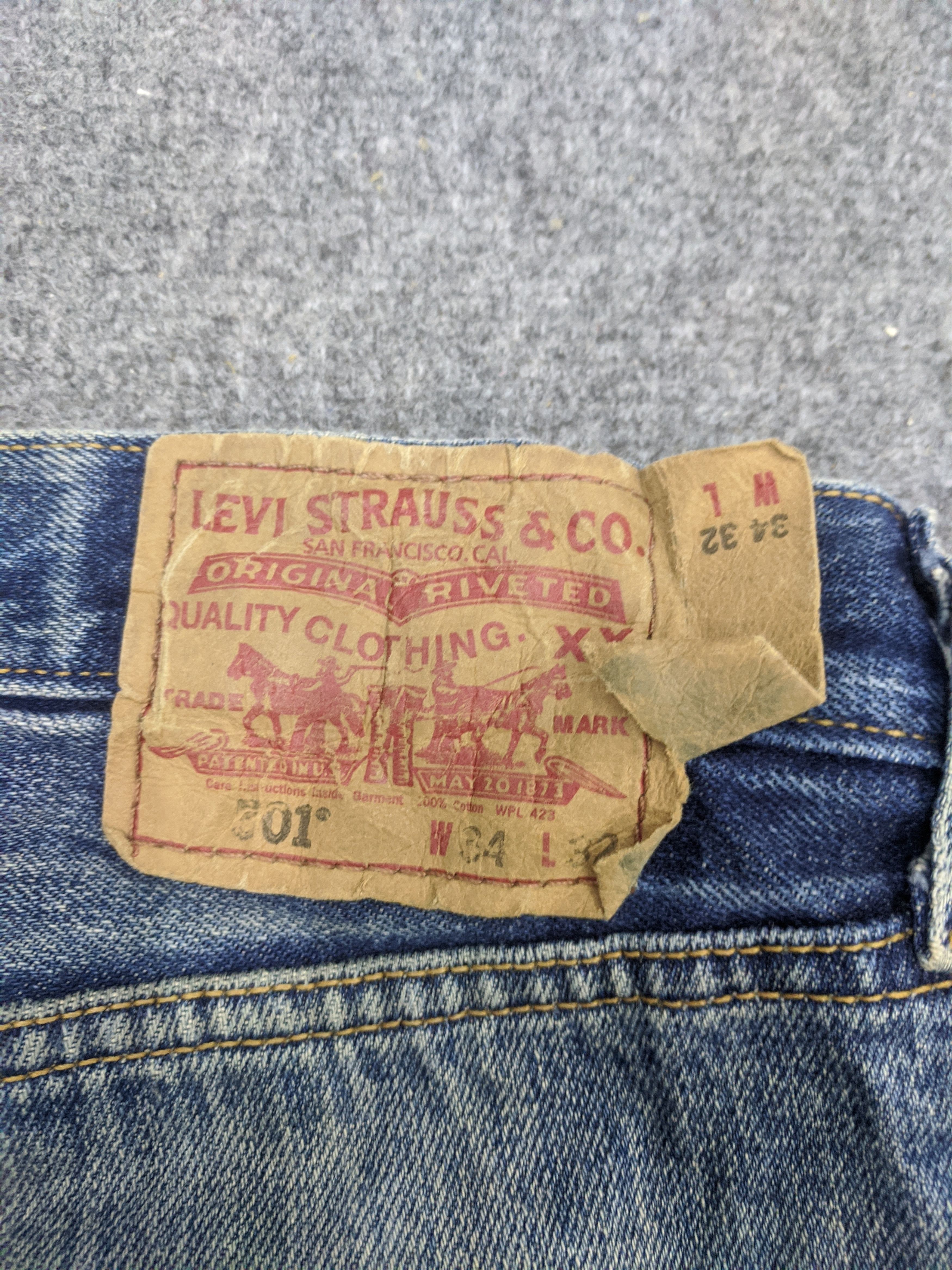Levi's Vintage 90s Levis 501 Jeans DP0710 Size US 35 - 5 Thumbnail