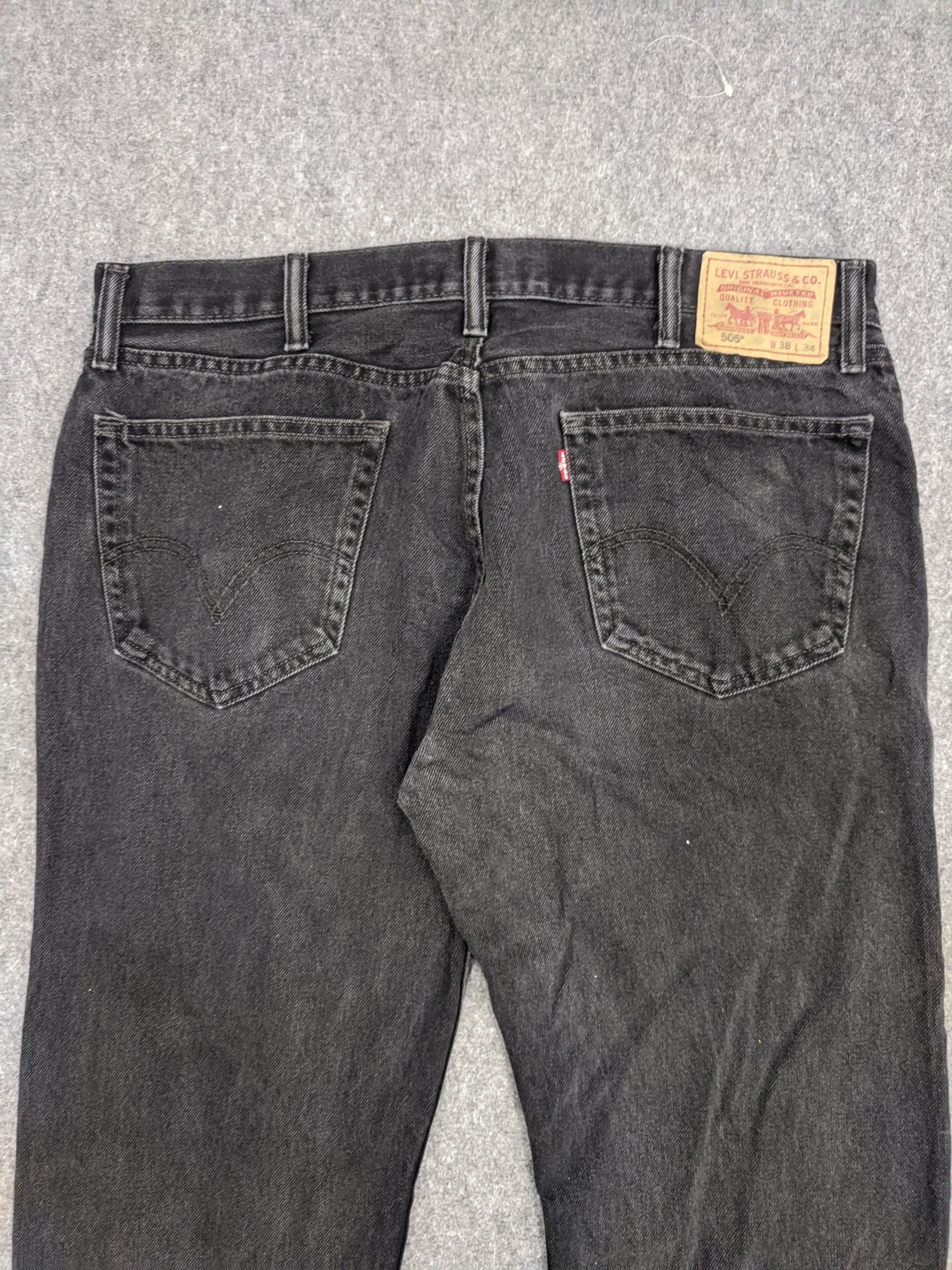 Levi's Vintage Levis 505 Black Jeans DP0718 Size US 39 - 4 Thumbnail