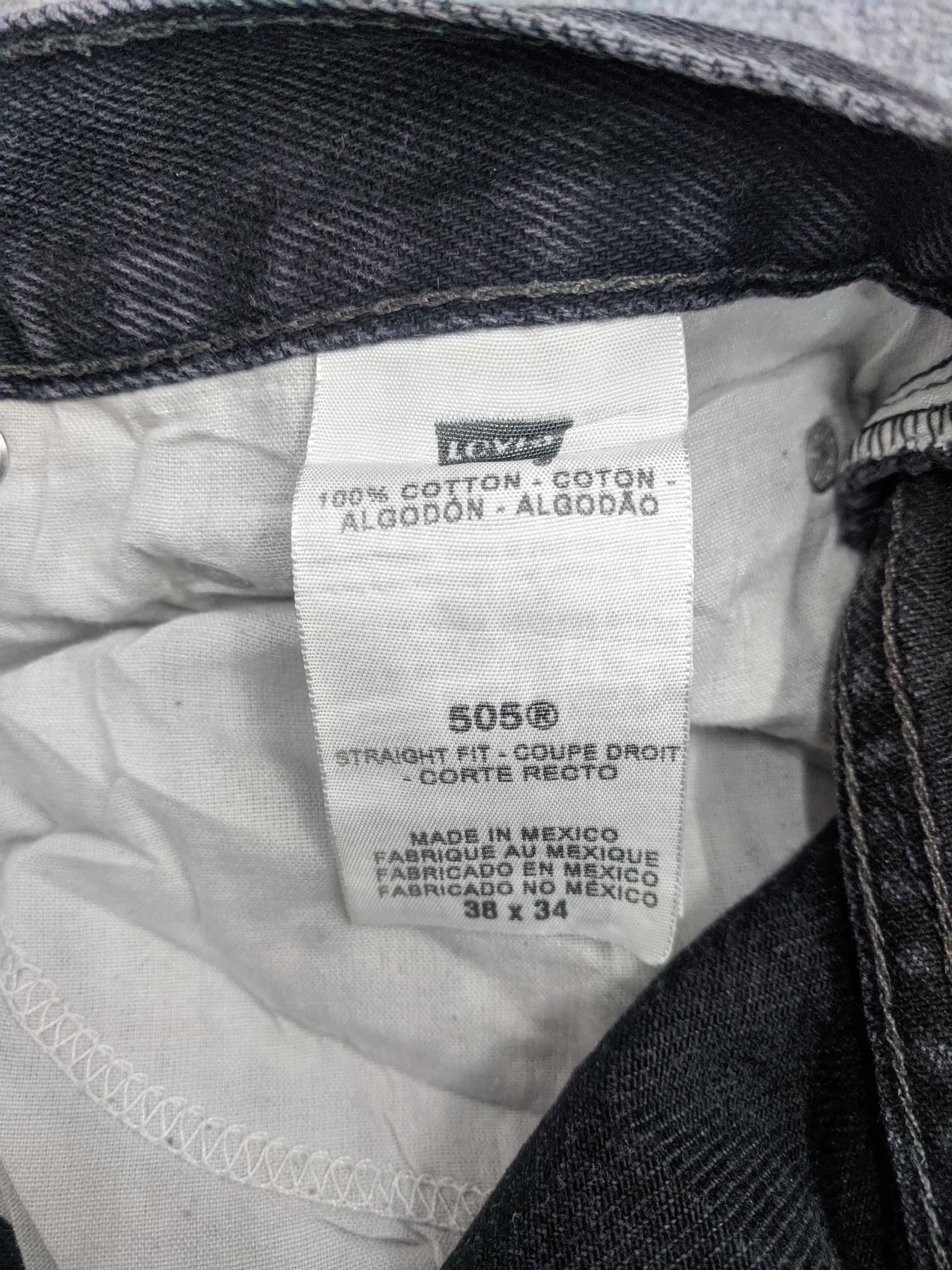 Levi's Vintage Levis 505 Black Jeans DP0718 Size US 39 - 6 Thumbnail