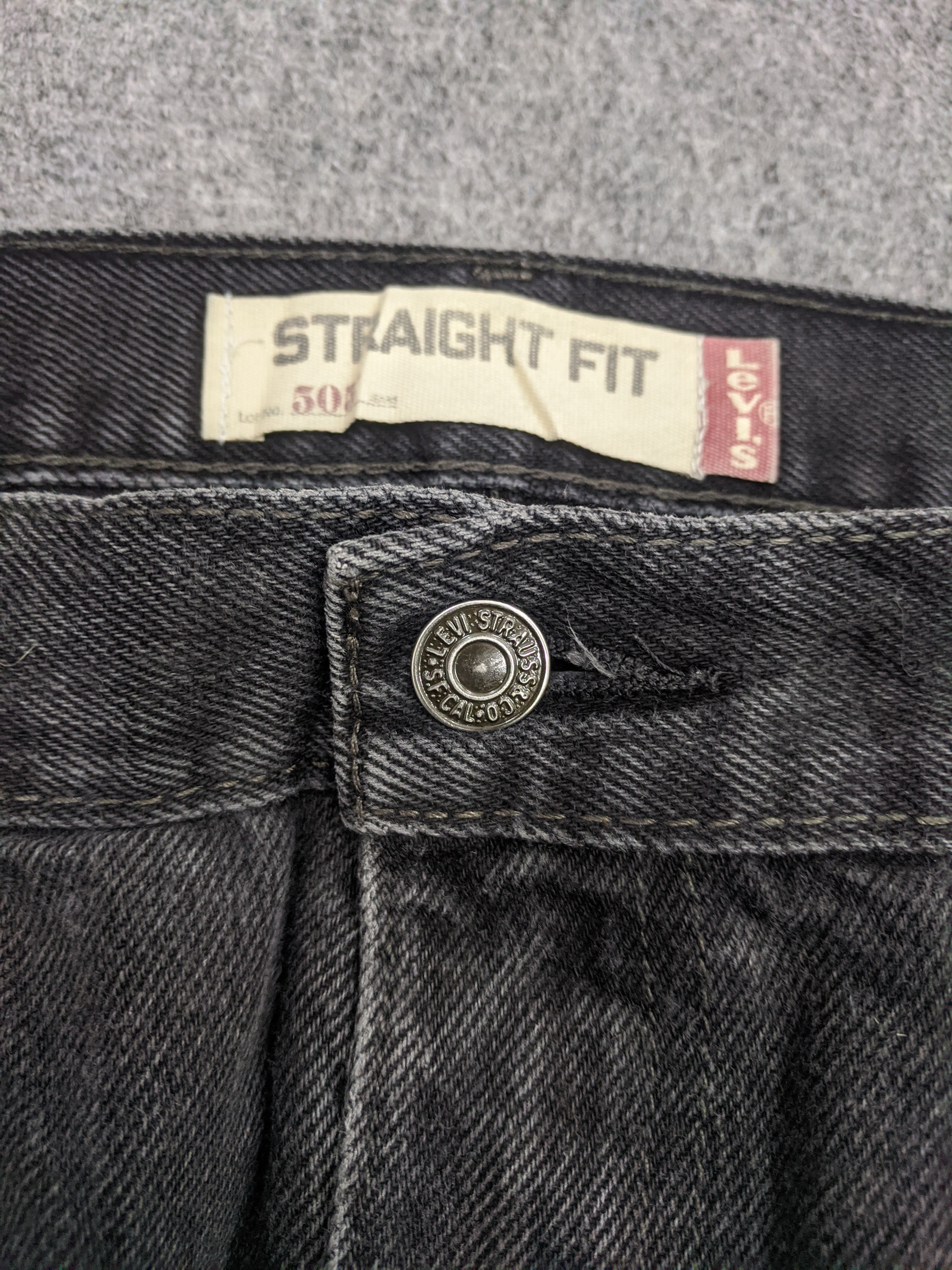 Levi's Vintage Levis 505 Black Jeans DP0718 Size US 39 - 11 Thumbnail