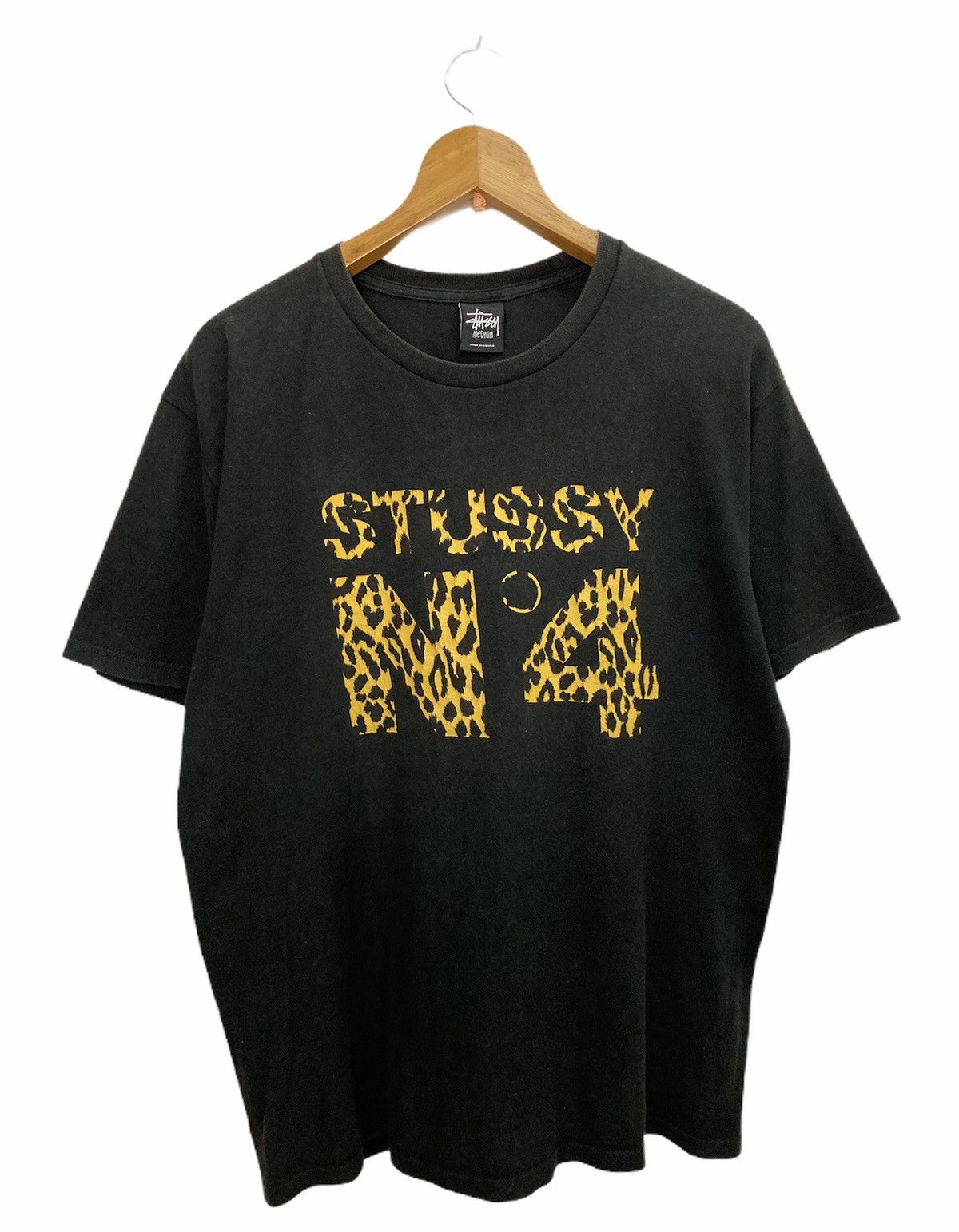 Stüssy No 4 sale Leapard Print Crewneck