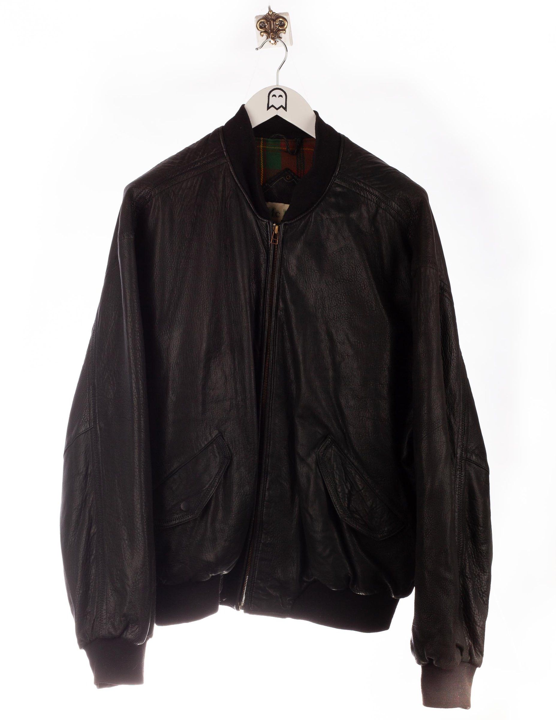 Vintage Vintage Mcneal Leather Jacket Bomber Jackets Look Black | Grailed