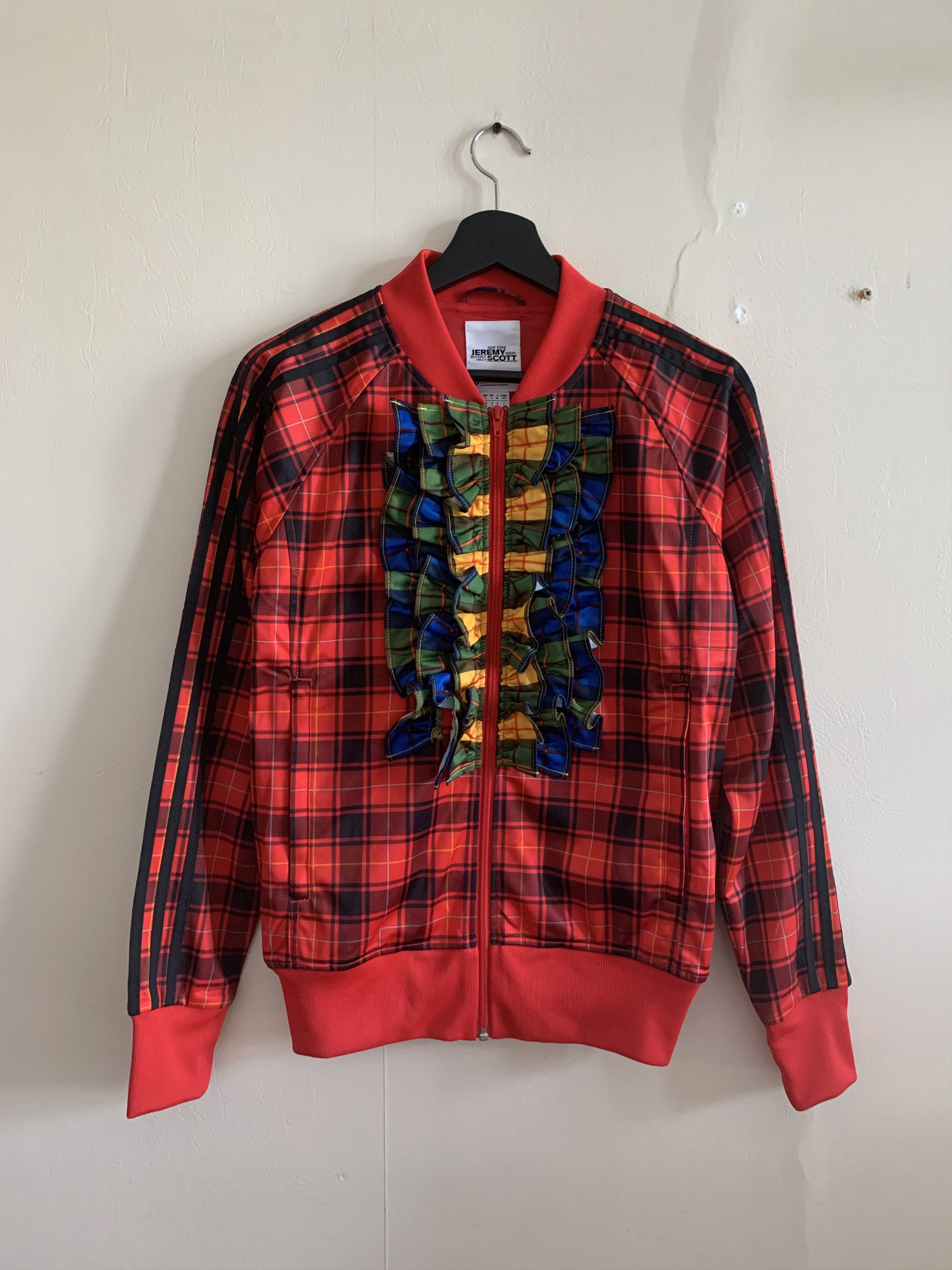 Adidas plaid track jacket hotsell