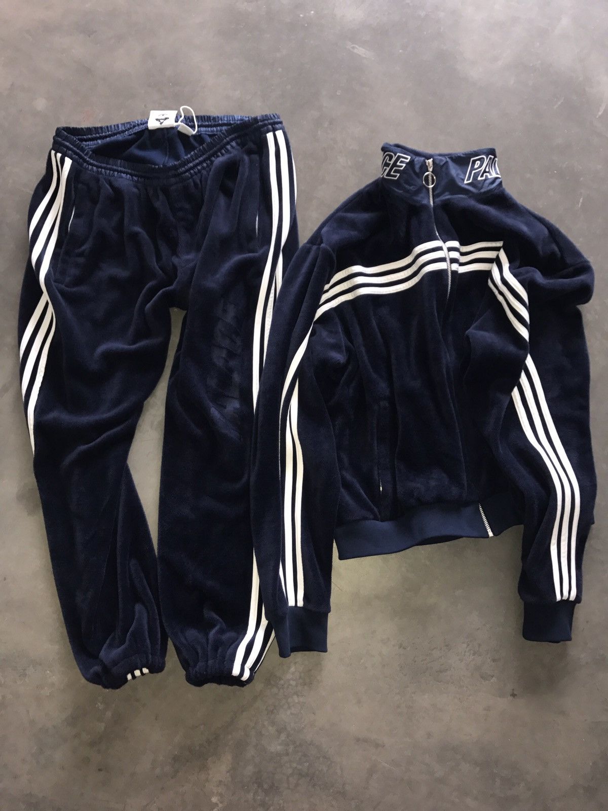 Palace x adidas velour tracksuit best sale