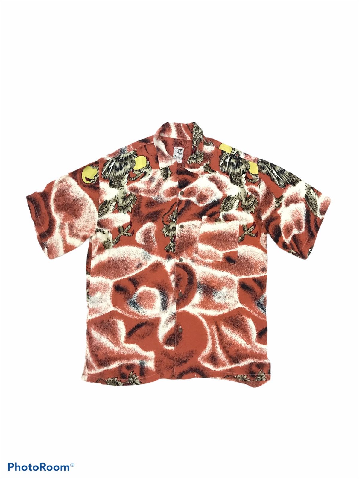 Japanese Brand EUC 100% RAYON DRAGON MOTIVE HAWAIIAN SHIRT YAKUZA JAPAN Size US M / EU 48-50 / 2 - 2 Thumbnail