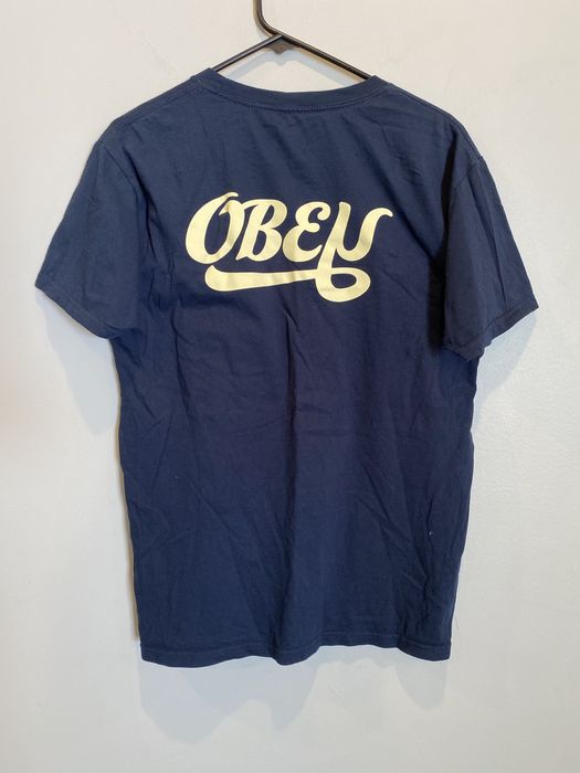 Obey Modern Obey cursive logo pocket tee | Grailed