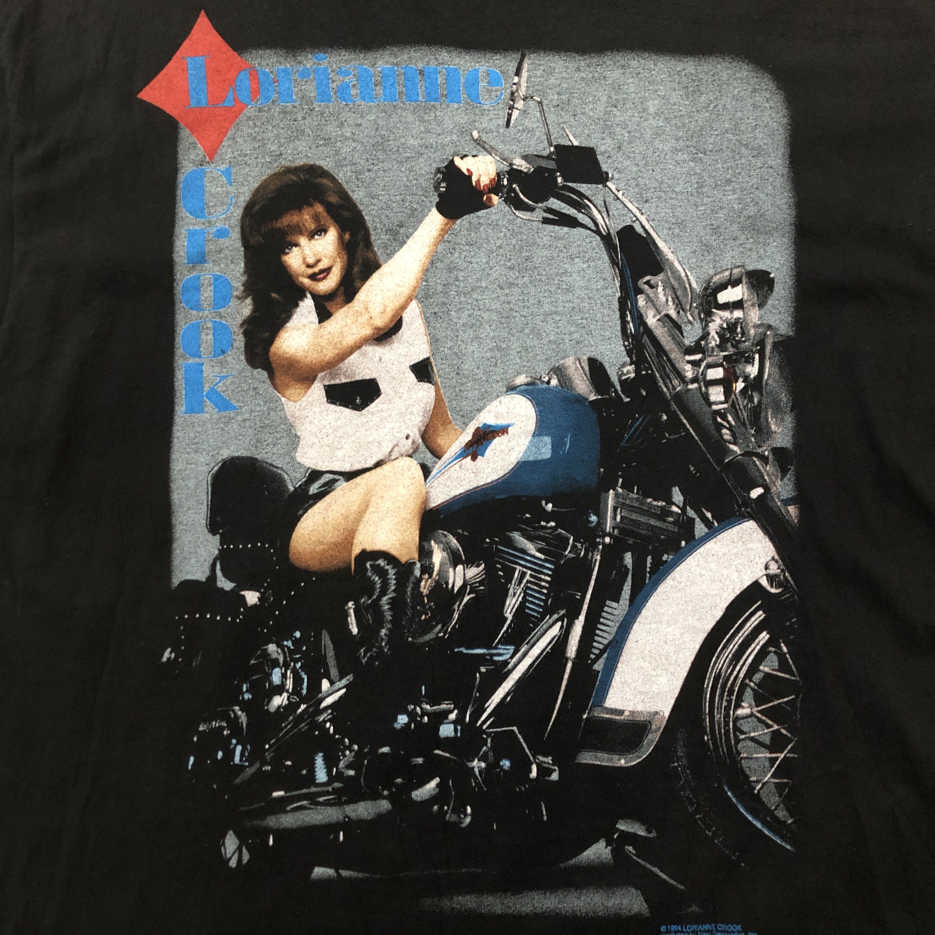 Hanes × Vintage Lorianne Crook Vintage 1994 Harley Motorcycle T-Shirt |  Grailed