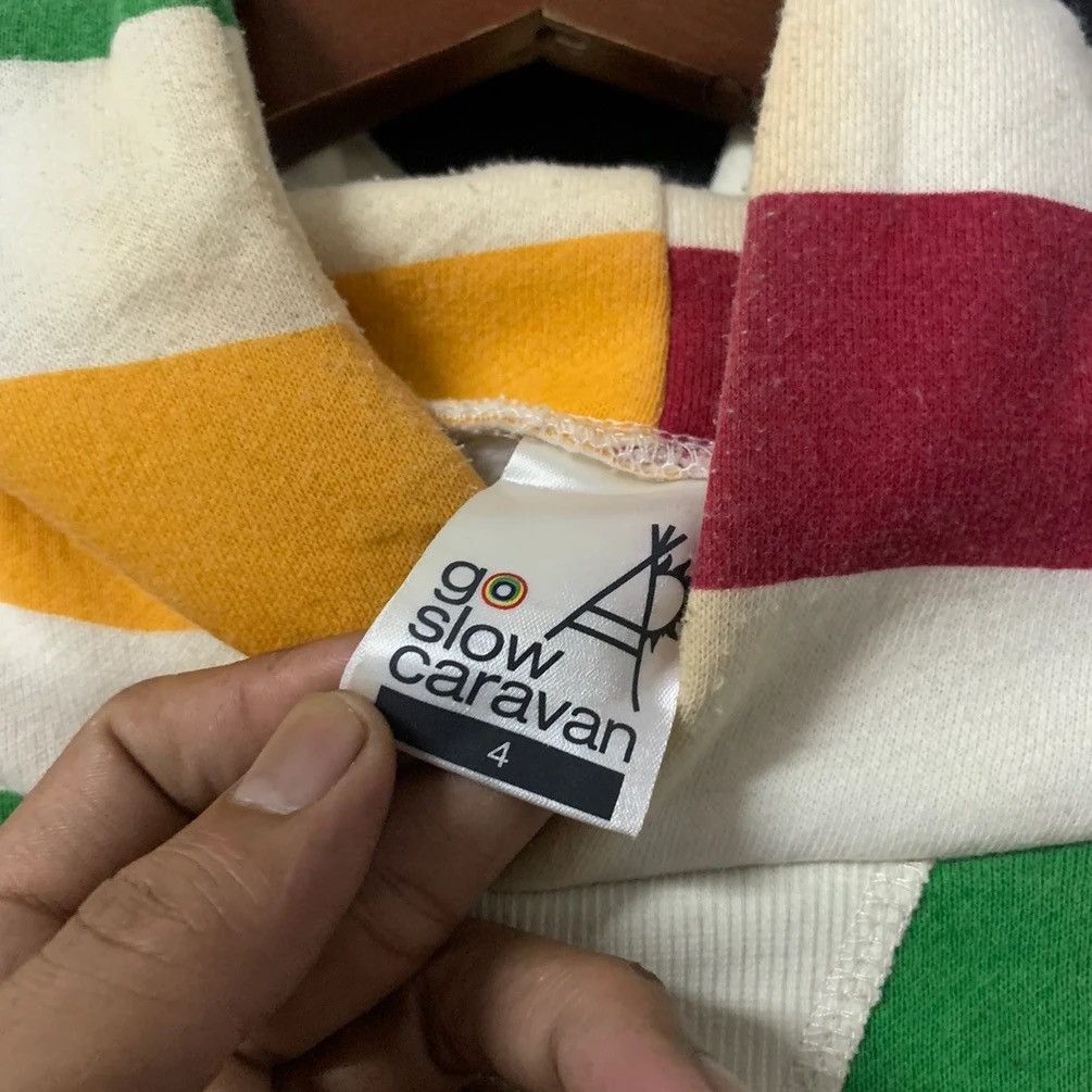 Rainbow × Vintage × go slow caravan Rainbow Striped Go Slow Caravan Hooded Pullover Sweatshirts Size US M / EU 48-50 / 2 - 13 Thumbnail