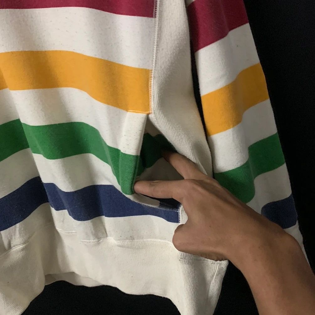 Rainbow × Vintage × go slow caravan Rainbow Striped Go Slow Caravan Hooded Pullover Sweatshirts Size US M / EU 48-50 / 2 - 4 Thumbnail