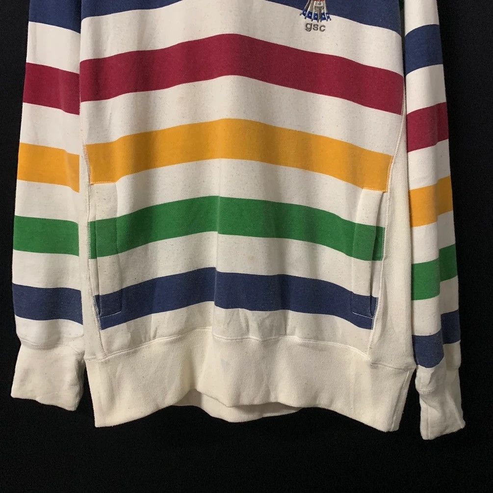 Rainbow × Vintage × go slow caravan Rainbow Striped Go Slow Caravan Hooded Pullover Sweatshirts Size US M / EU 48-50 / 2 - 10 Thumbnail