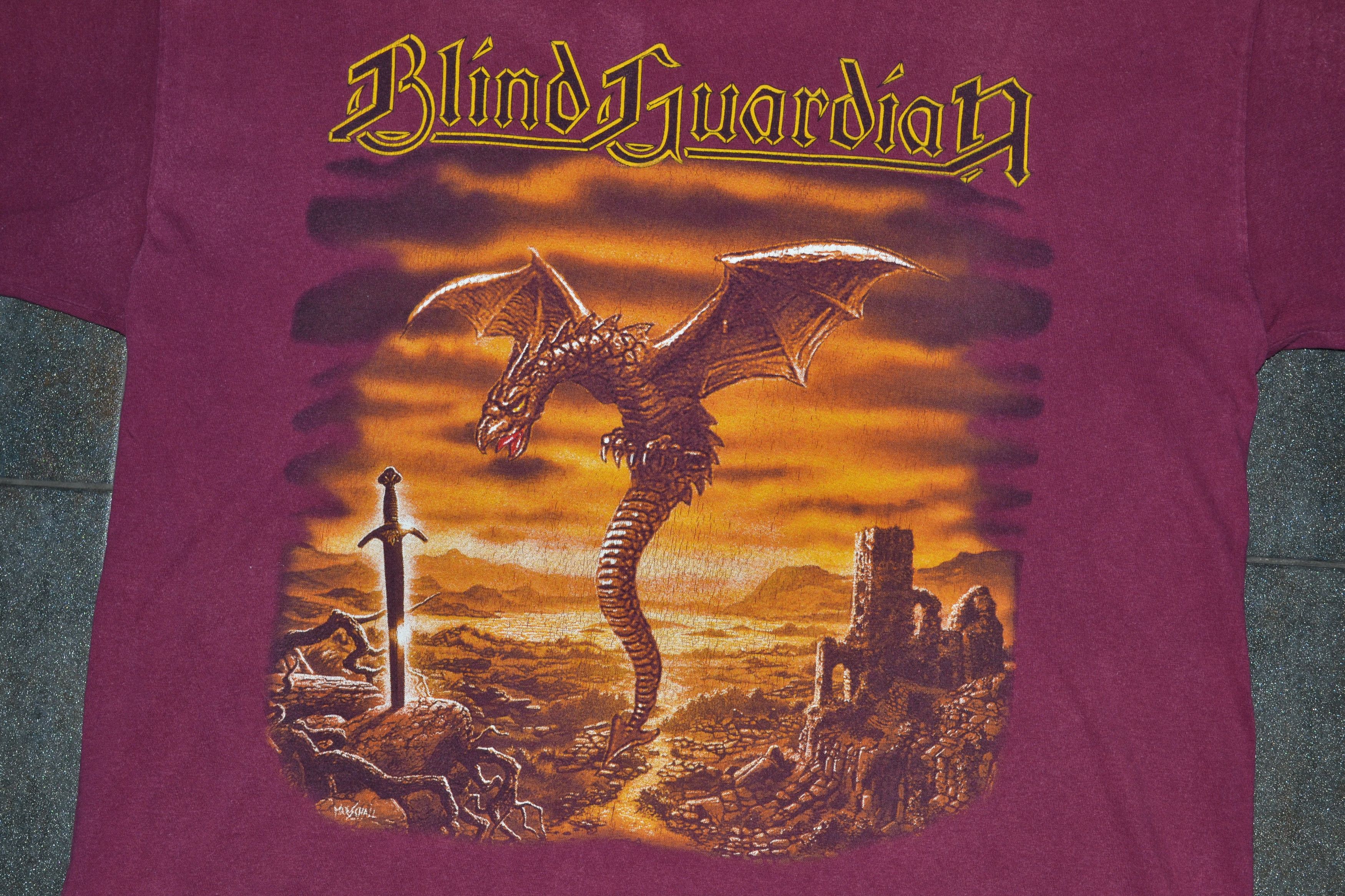 90s Vintage Blind Guardian Tour Promo Red T-Shirt