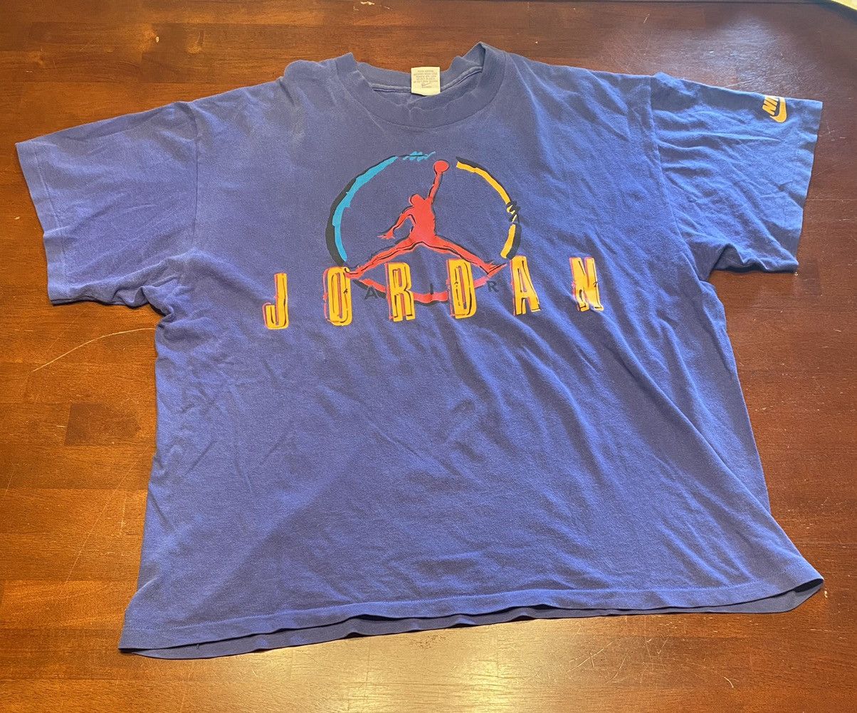 Jordan Brand Vintage 1993 Nike Jordan 8 Aqua Promo Shirt Tee OG Grey Tag Size US L / EU 52-54 / 3 - 6 Thumbnail