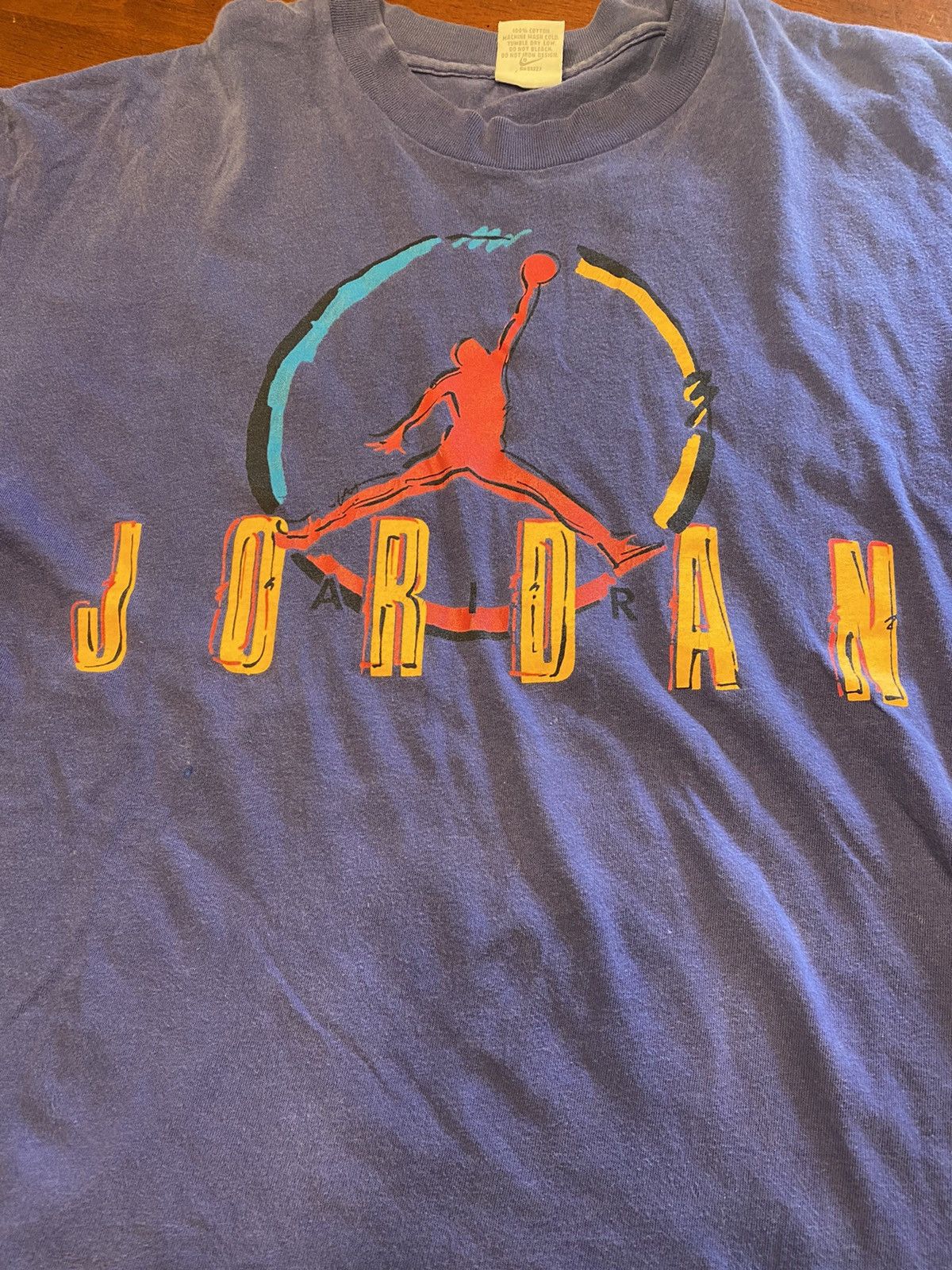 Jordan Brand Vintage 1993 Nike Jordan 8 Aqua Promo Shirt Tee OG Grey Tag Size US L / EU 52-54 / 3 - 7 Thumbnail