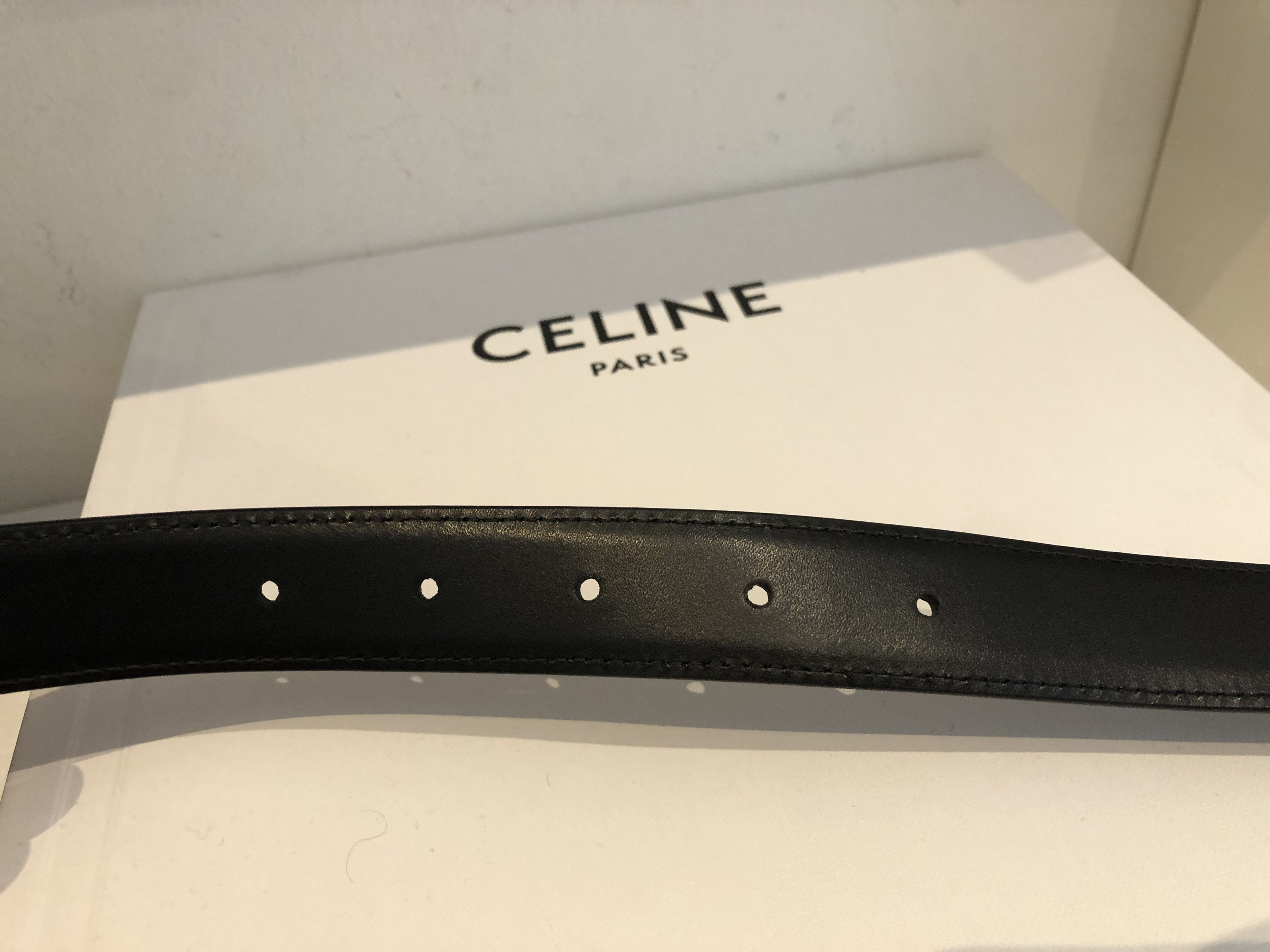 Celine × Hedi Slimane SS19 Watersnake Belt 85 BNWT | Grailed