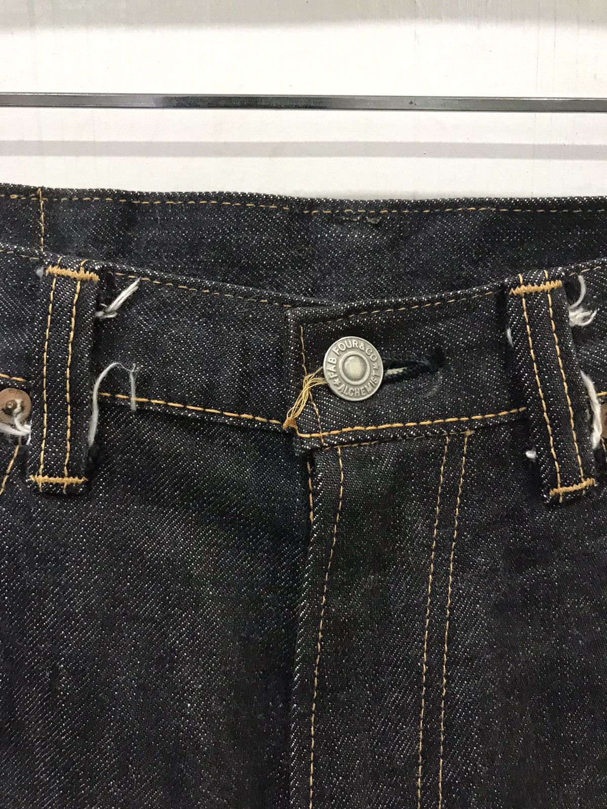 Alchemist × Japanese Brand ALCHEMIST FAB FOUR Skinny Designer Rare Biker Indigo Denim Size US 29 - 2 Thumbnail