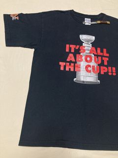 Vintage 00s Red NHL Stanley Cup Final T-Shirt - Small Cotton– Domno Vintage