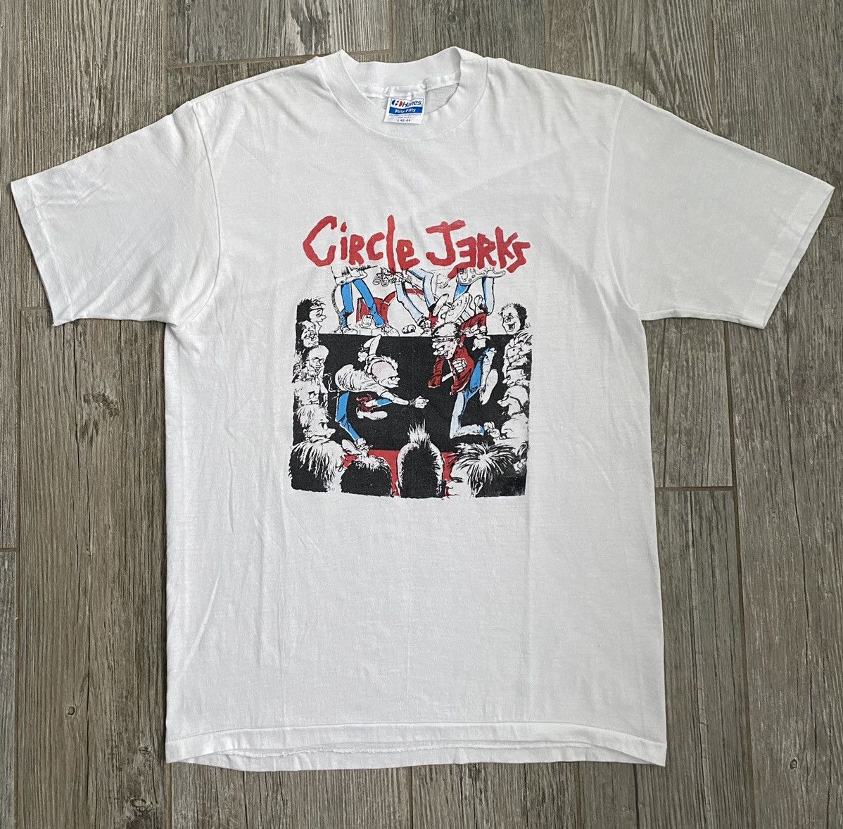 Band Tees RARE!! Vintage 1980s Circle Jerks Punk Rock Tee Size US L / EU 52-54 / 3 - 2 Thumbnail