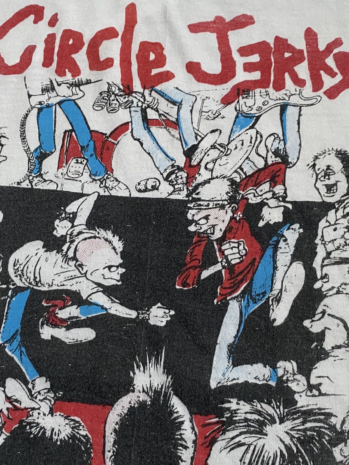 Band Tees RARE!! Vintage 1980s Circle Jerks Punk Rock Tee Size US L / EU 52-54 / 3 - 4 Thumbnail