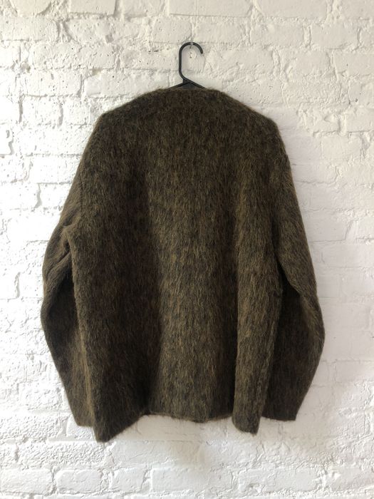 Our Legacy Olive melange mohair cardigan | Grailed