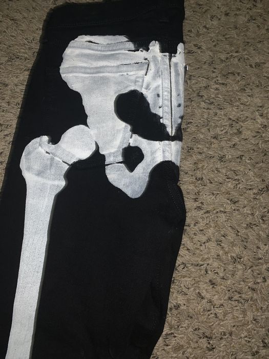 Streetwear Klan Life Skeleton Black Jeans Grailed